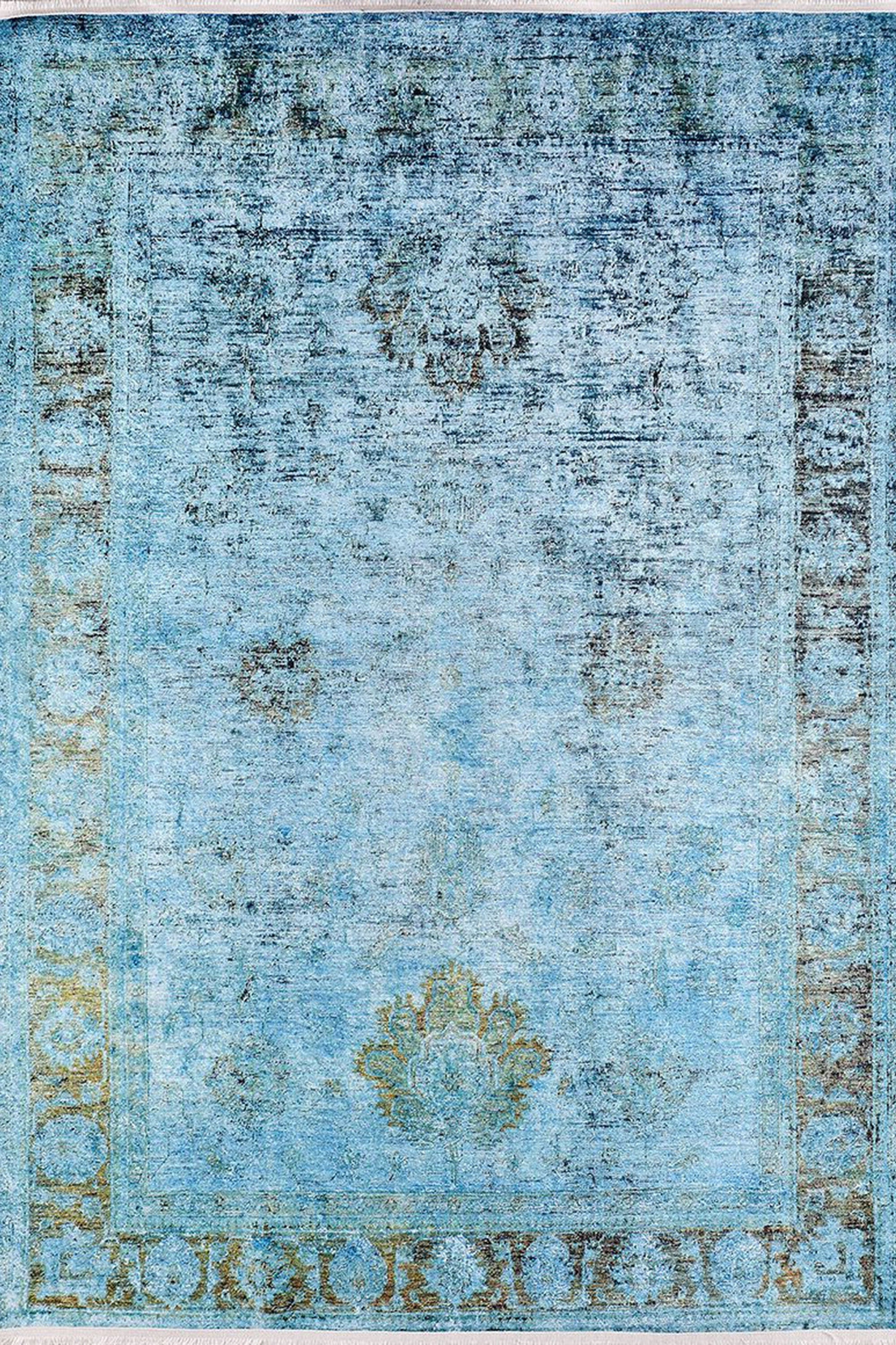 Emma Turkish Light Blue Oushak Rug