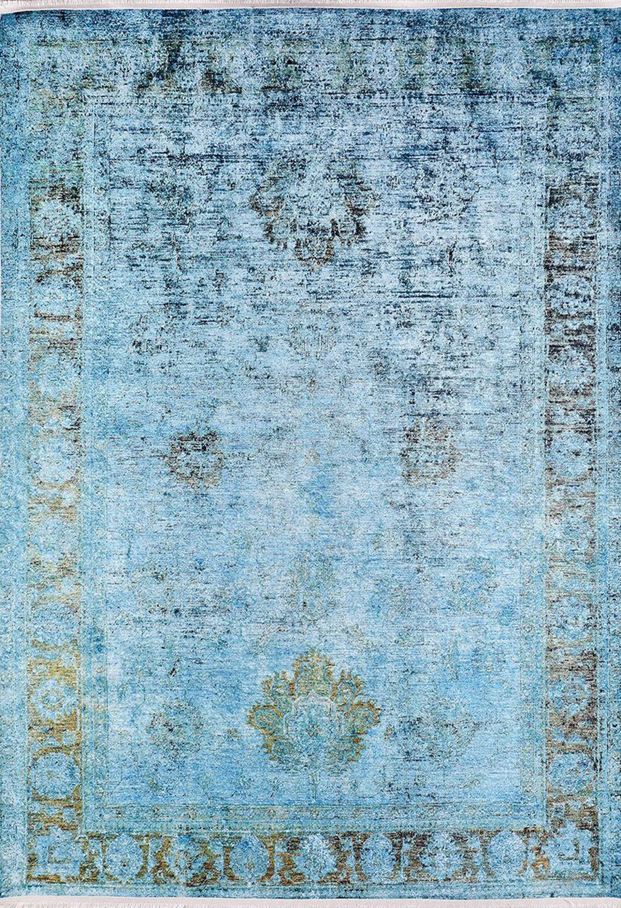 Emma Turkish Light Blue Oushak Rug