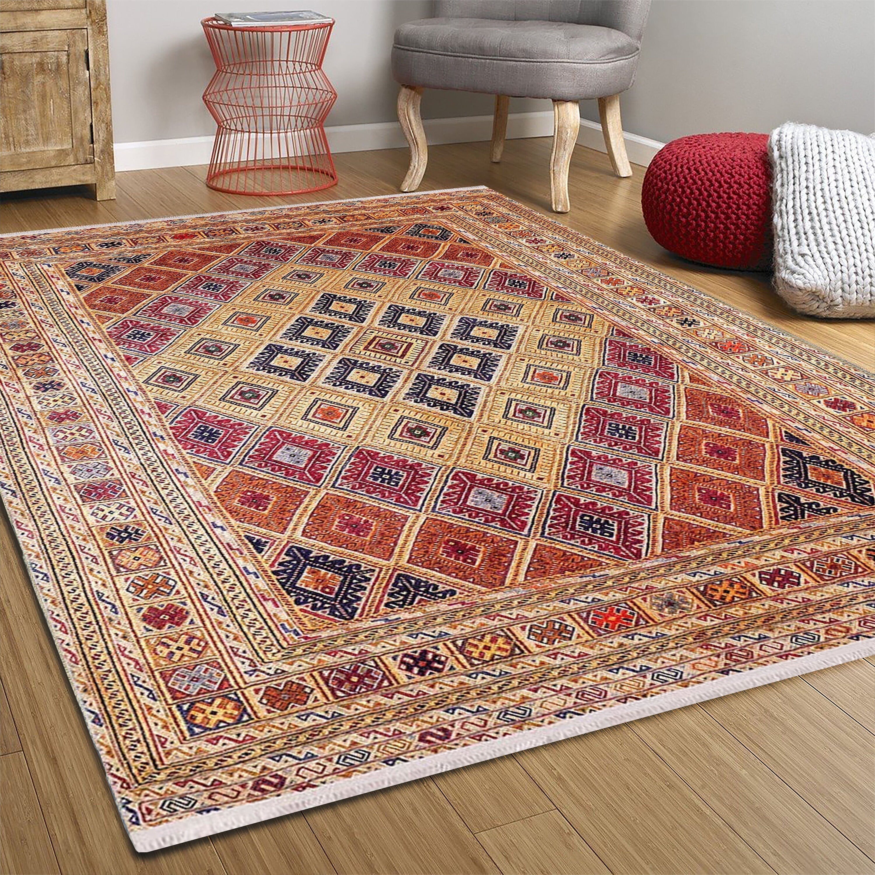 Emra Turkish Kilim Muted Orange Rug