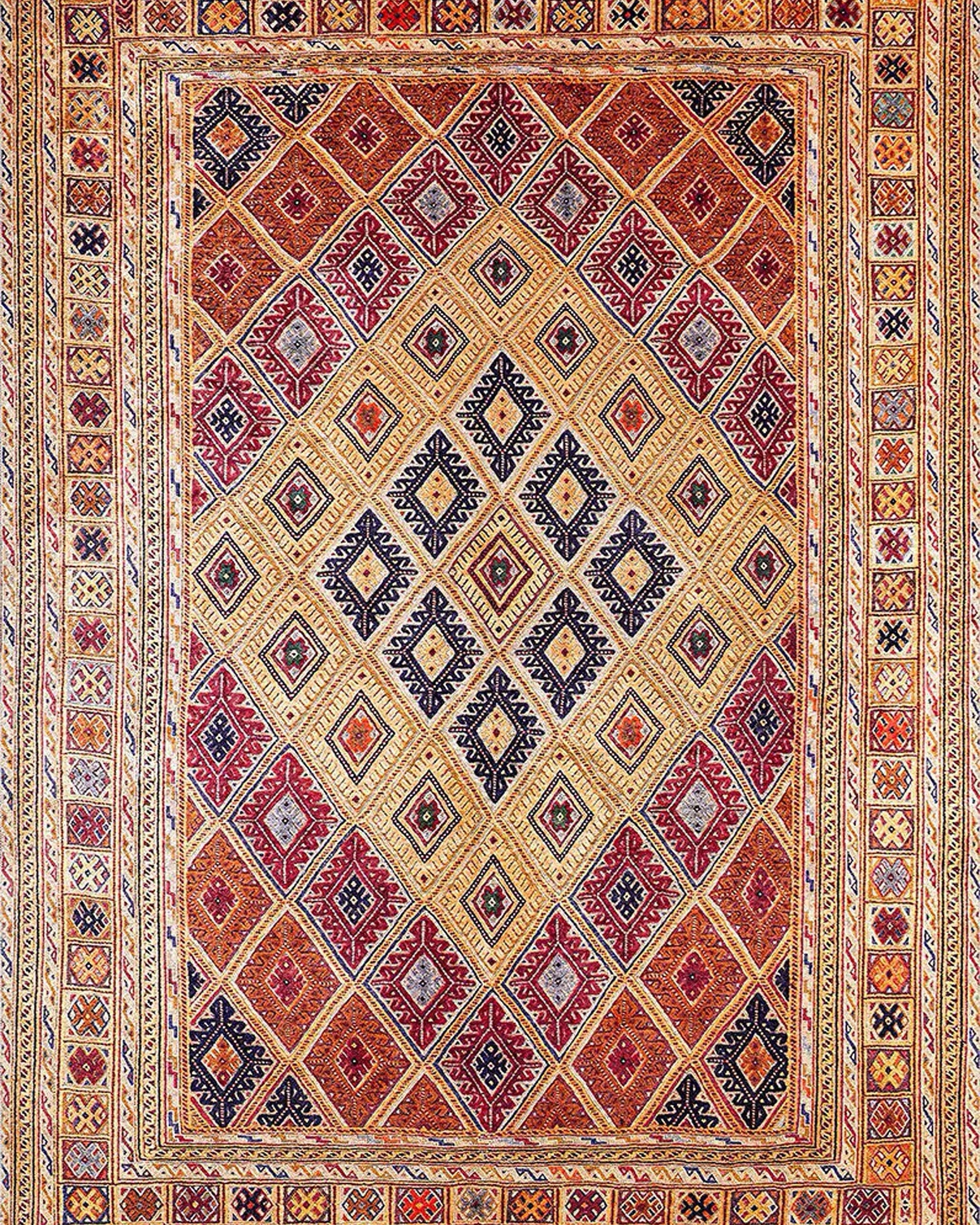 Emra Turkish Kilim Muted Orange Rug