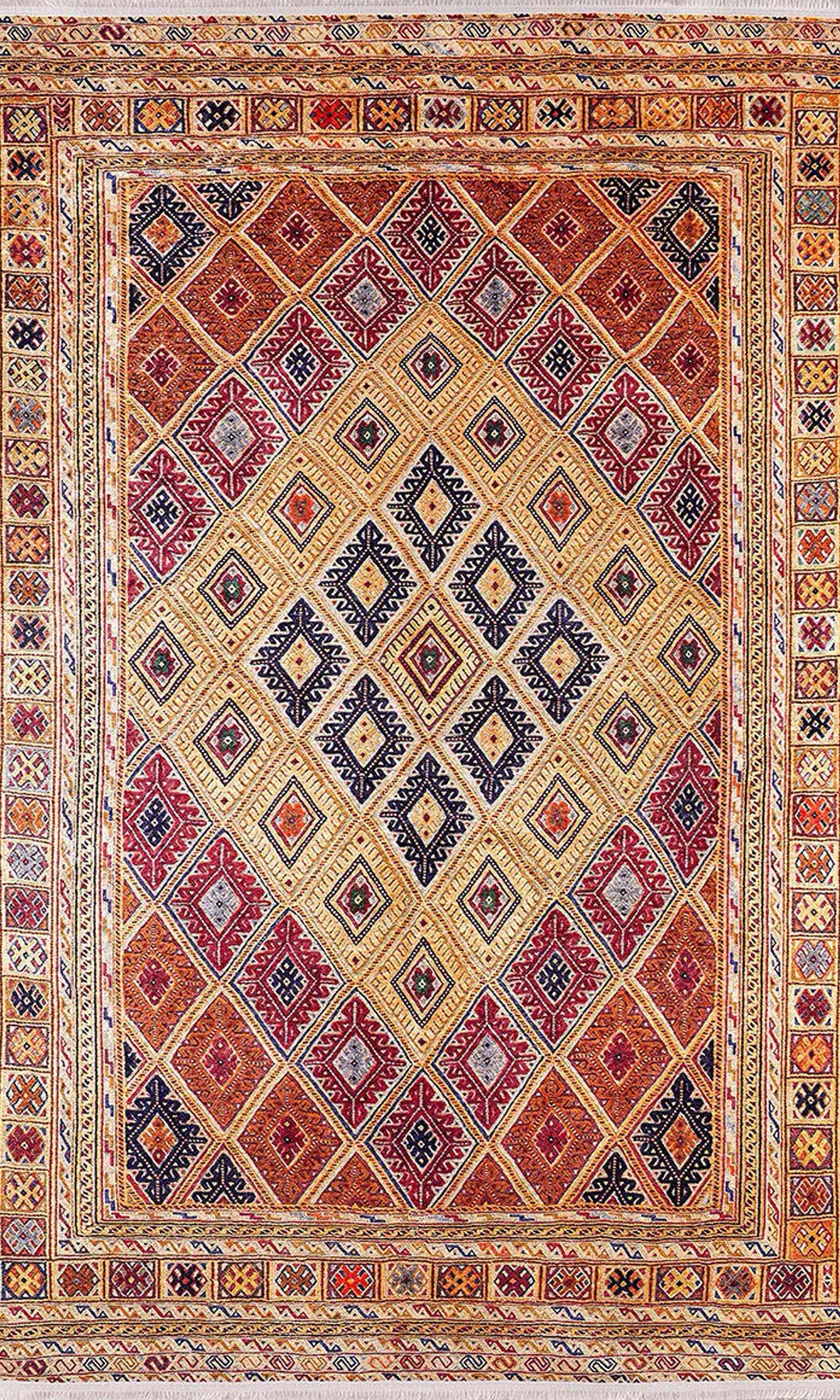 Emra Turkish Kilim Muted Orange Rug