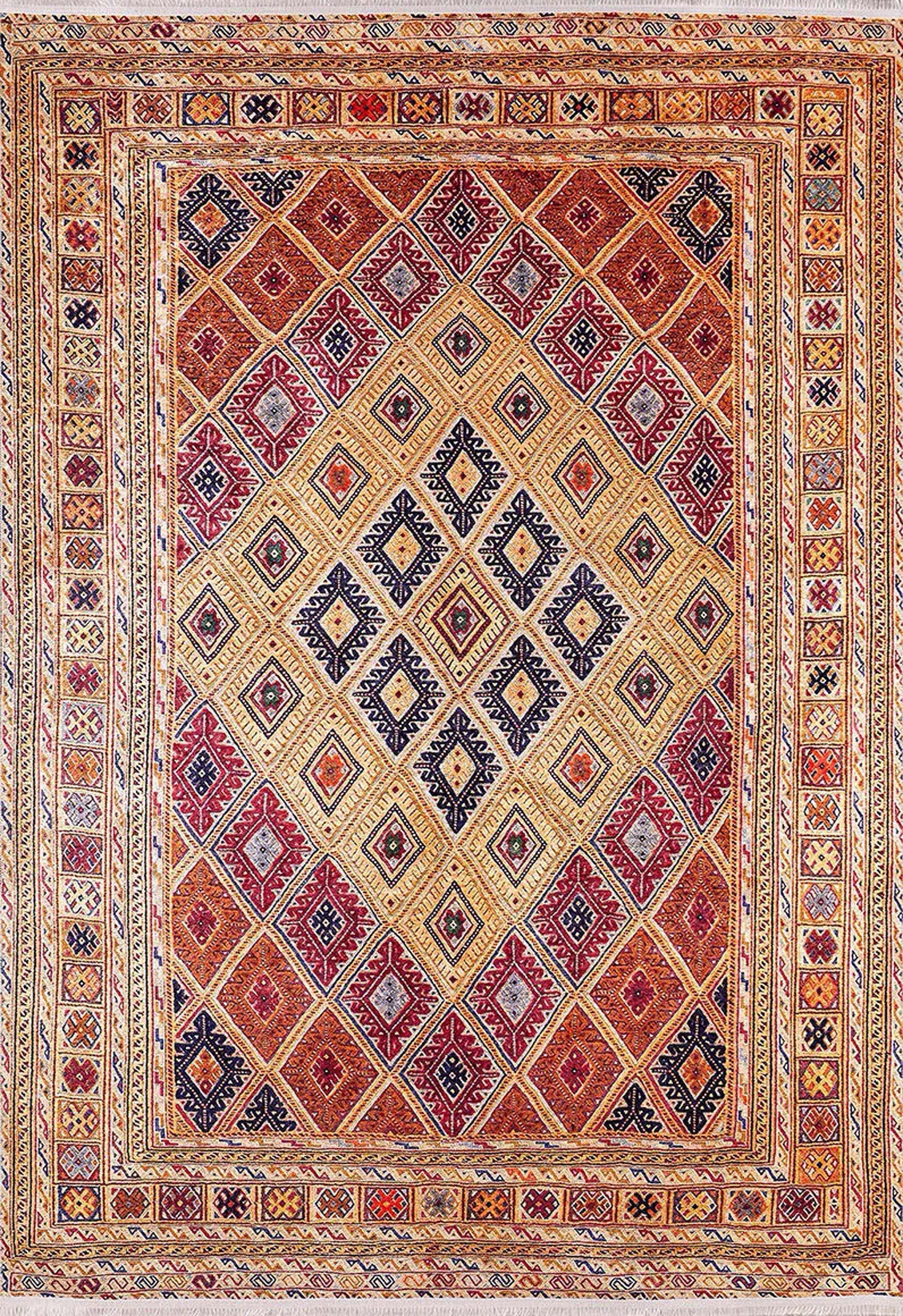 Emra Turkish Kilim Muted Orange Rug