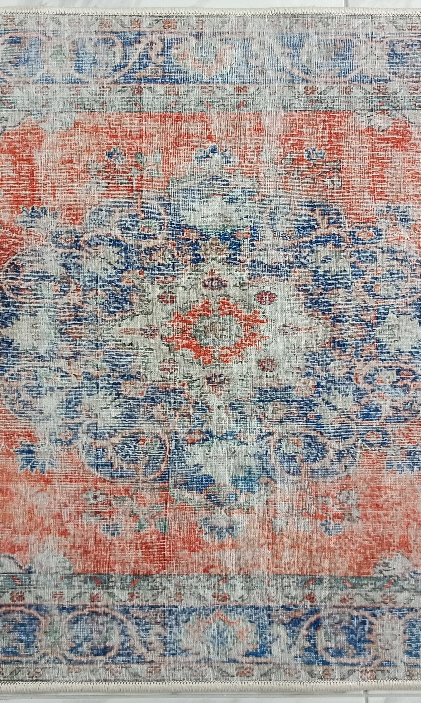 Eva Runner Turkish Burnt Orange & Teal Runner Rug