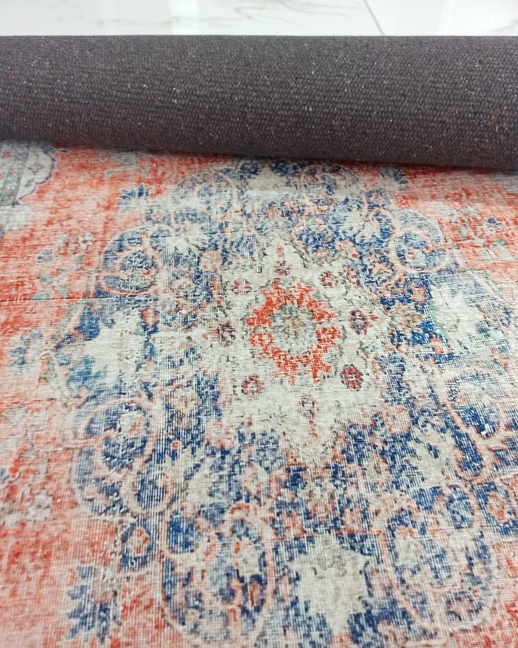 Eva Runner Turkish Burnt Orange & Teal Runner Rug