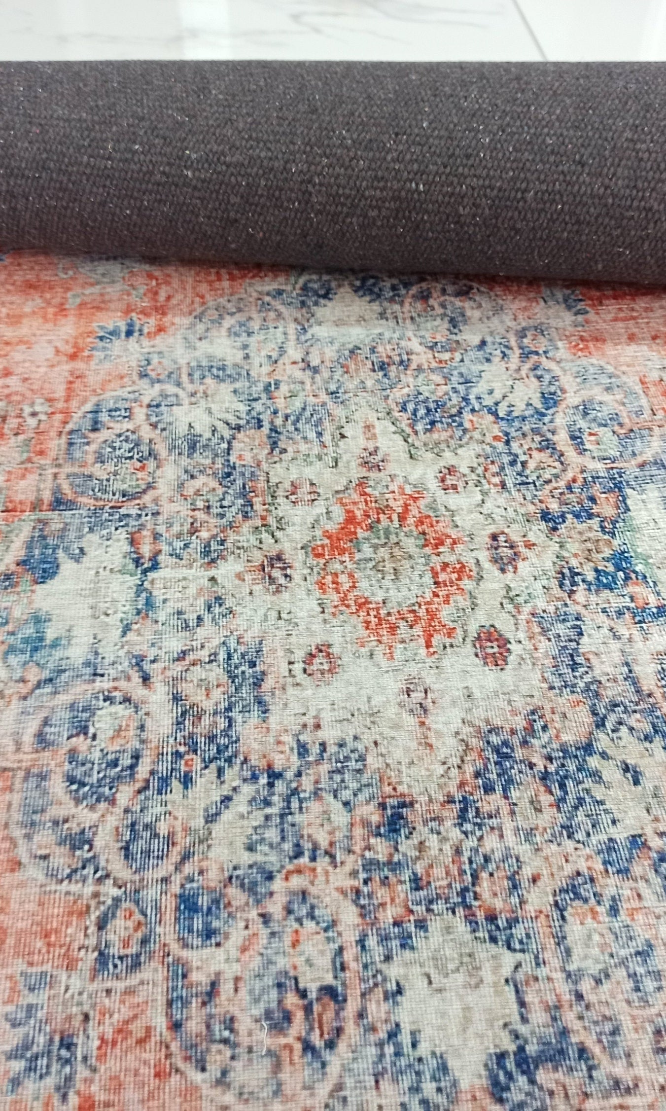 Eva Runner Turkish Burnt Orange & Teal Runner Rug