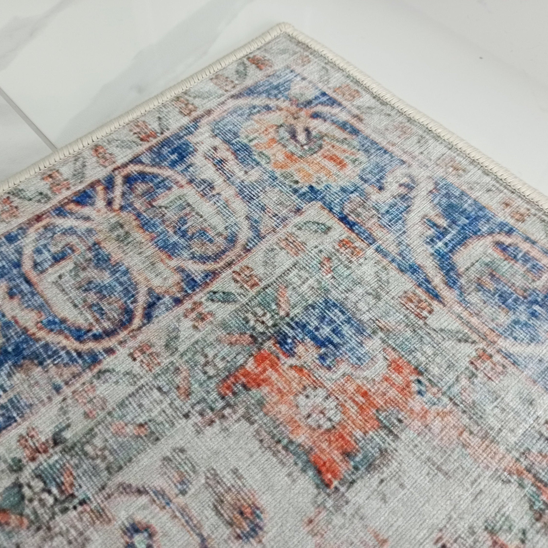 Eva Runner Turkish Burnt Orange & Teal Runner Rug