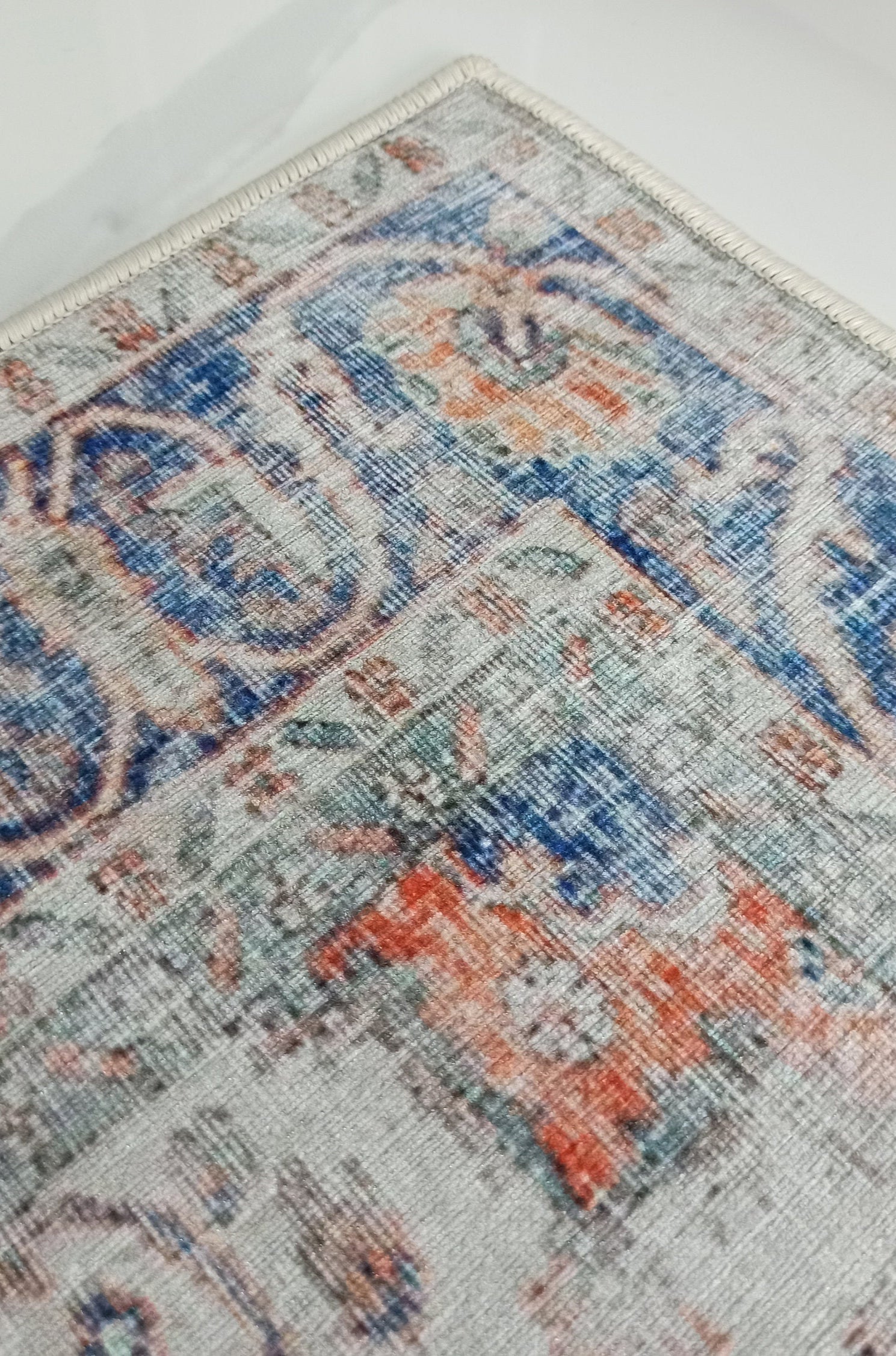 Eva Runner Turkish Burnt Orange & Teal Runner Rug