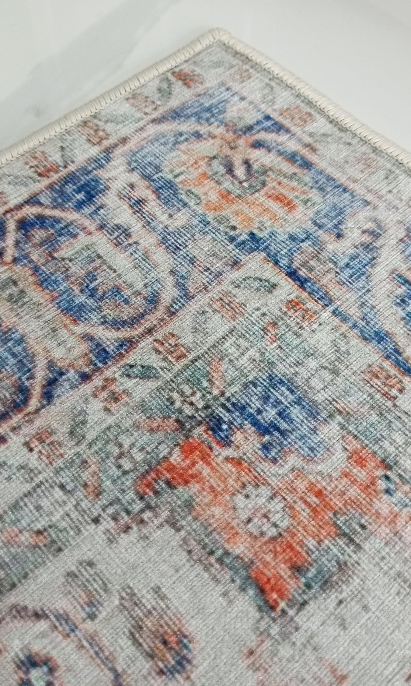 Eva Runner Turkish Burnt Orange & Teal Runner Rug