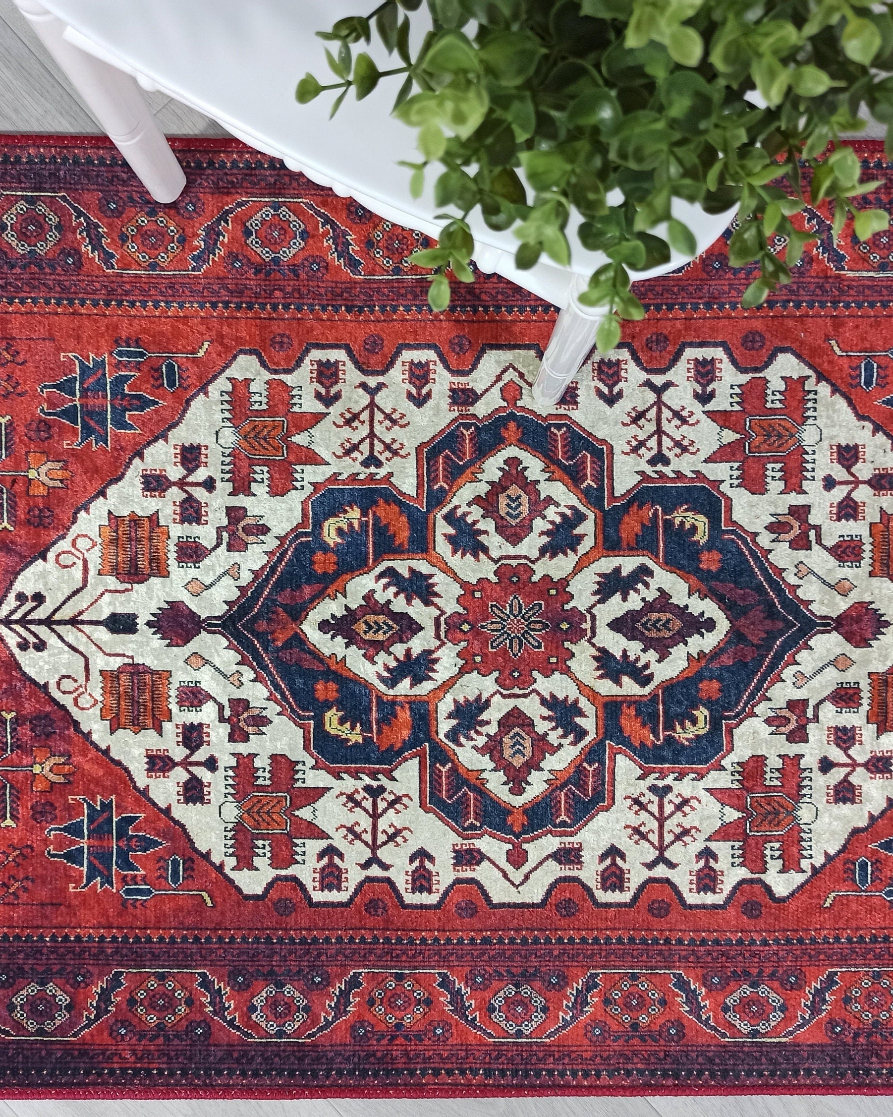 Eyma Rug Vintage Red Bokhara Rug
