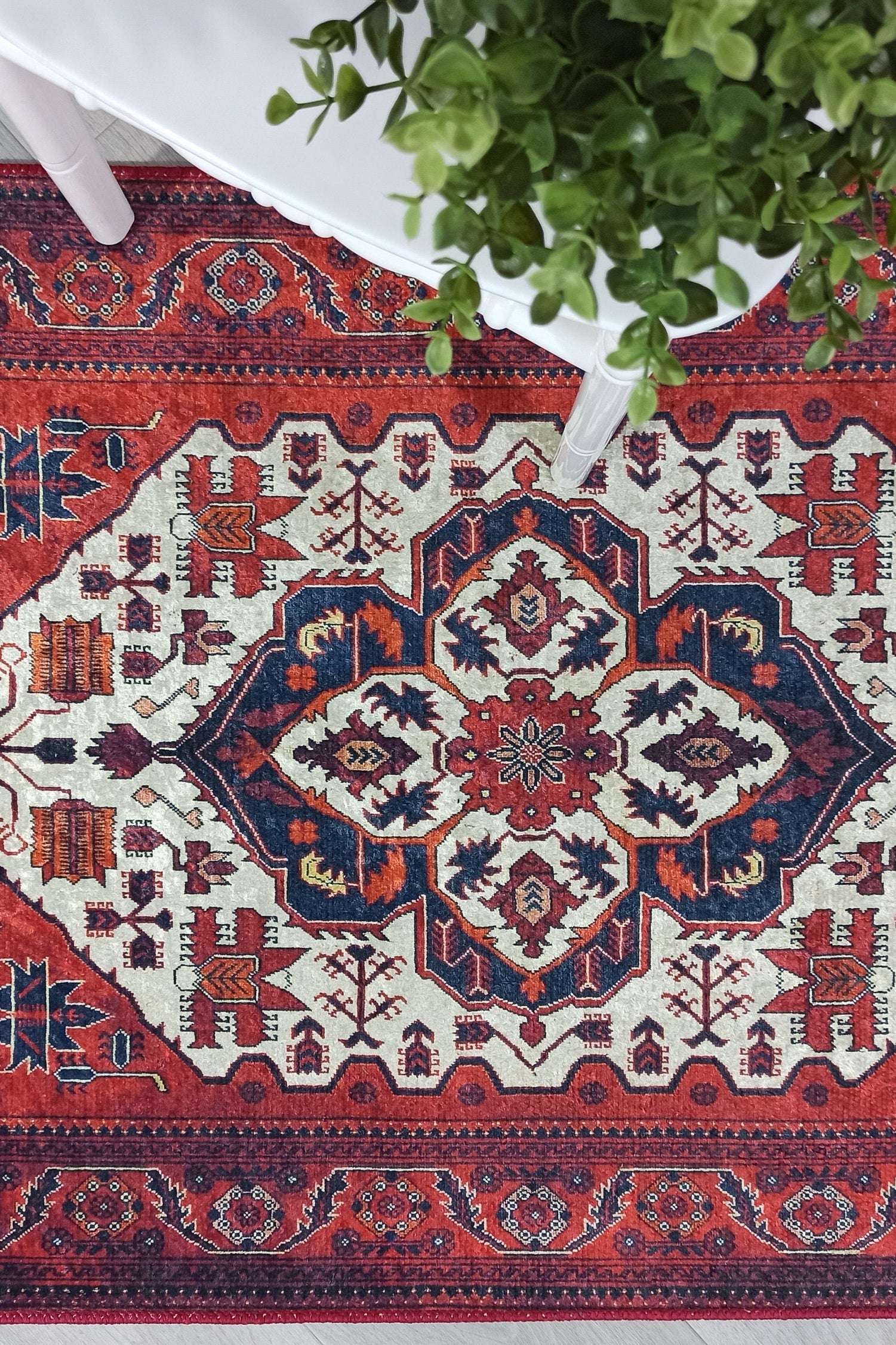 Eyma Rug Vintage Red Bokhara Rug