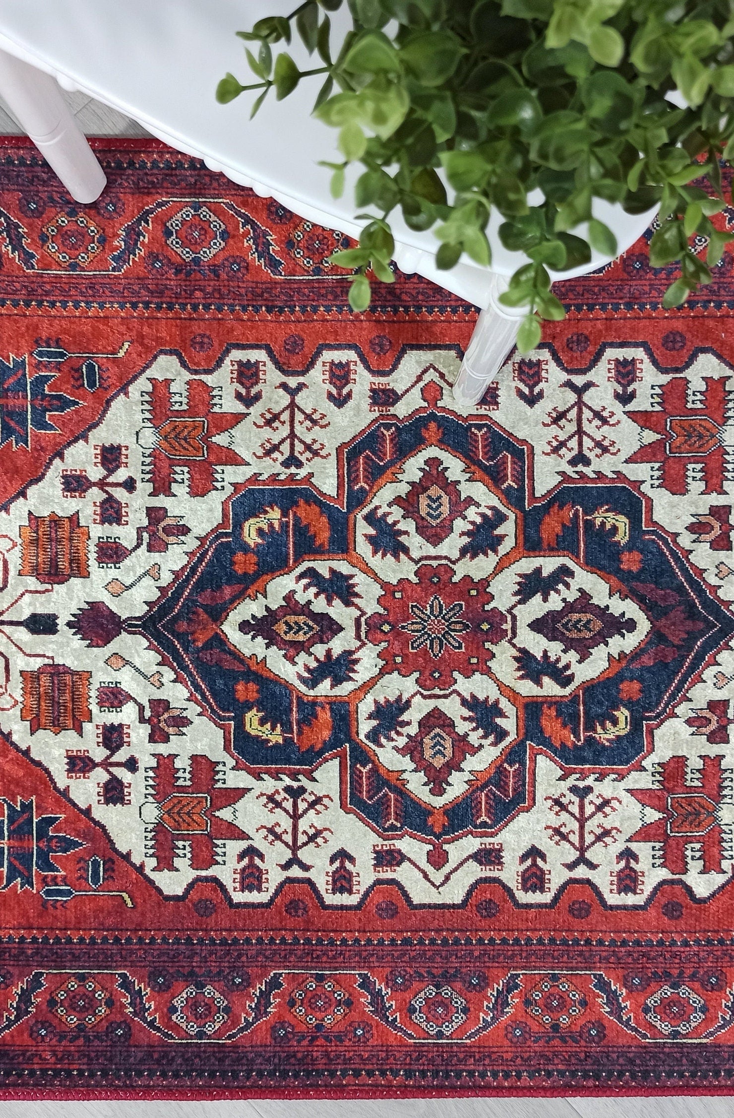 Eyma Rug Vintage Red Bokhara Rug