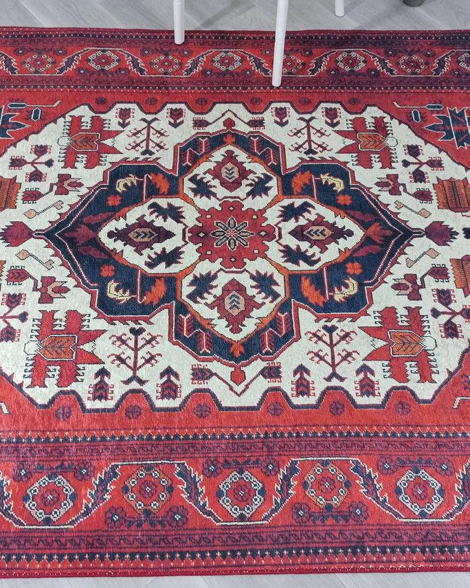 Eyma Rug Vintage Red Bokhara Rug