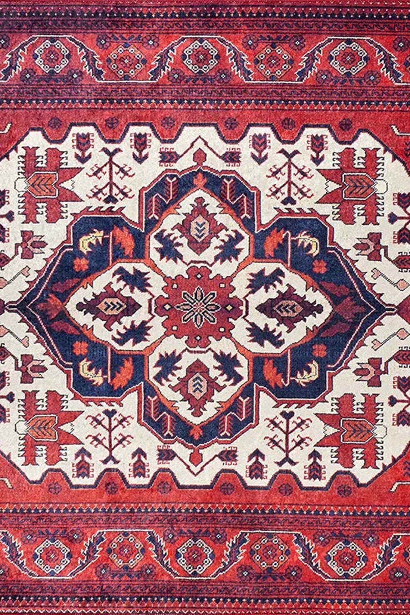 Eyma Rug Vintage Red Bokhara Rug