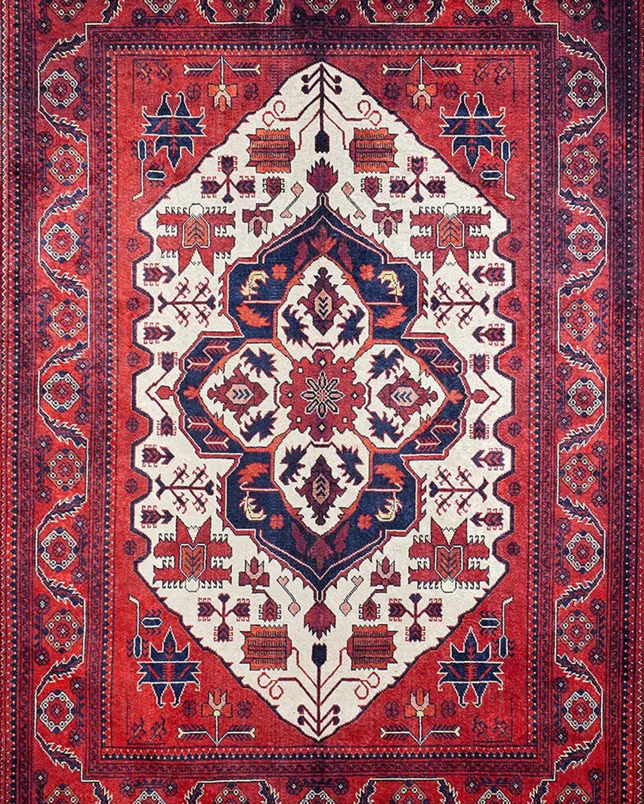 Eyma Rug Vintage Red Bokhara Rug
