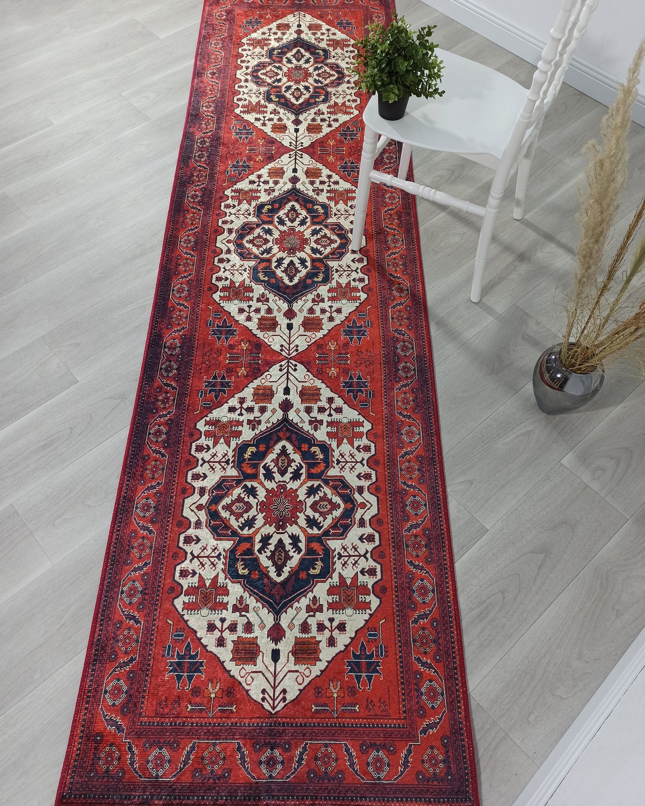 Eyma Rug Vintage Red Bokhara Rug
