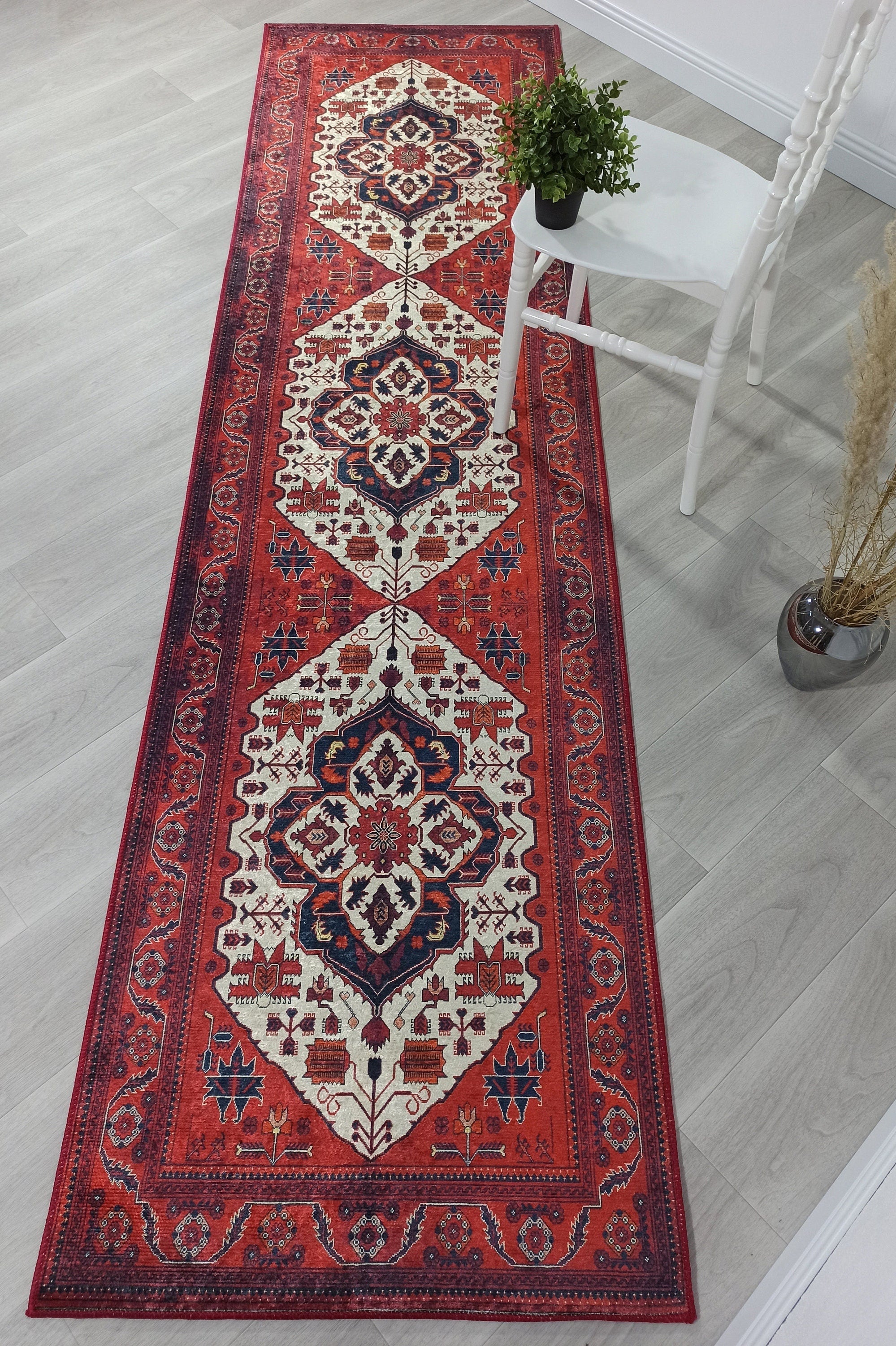 Eyma Rug Vintage Red Bokhara Rug