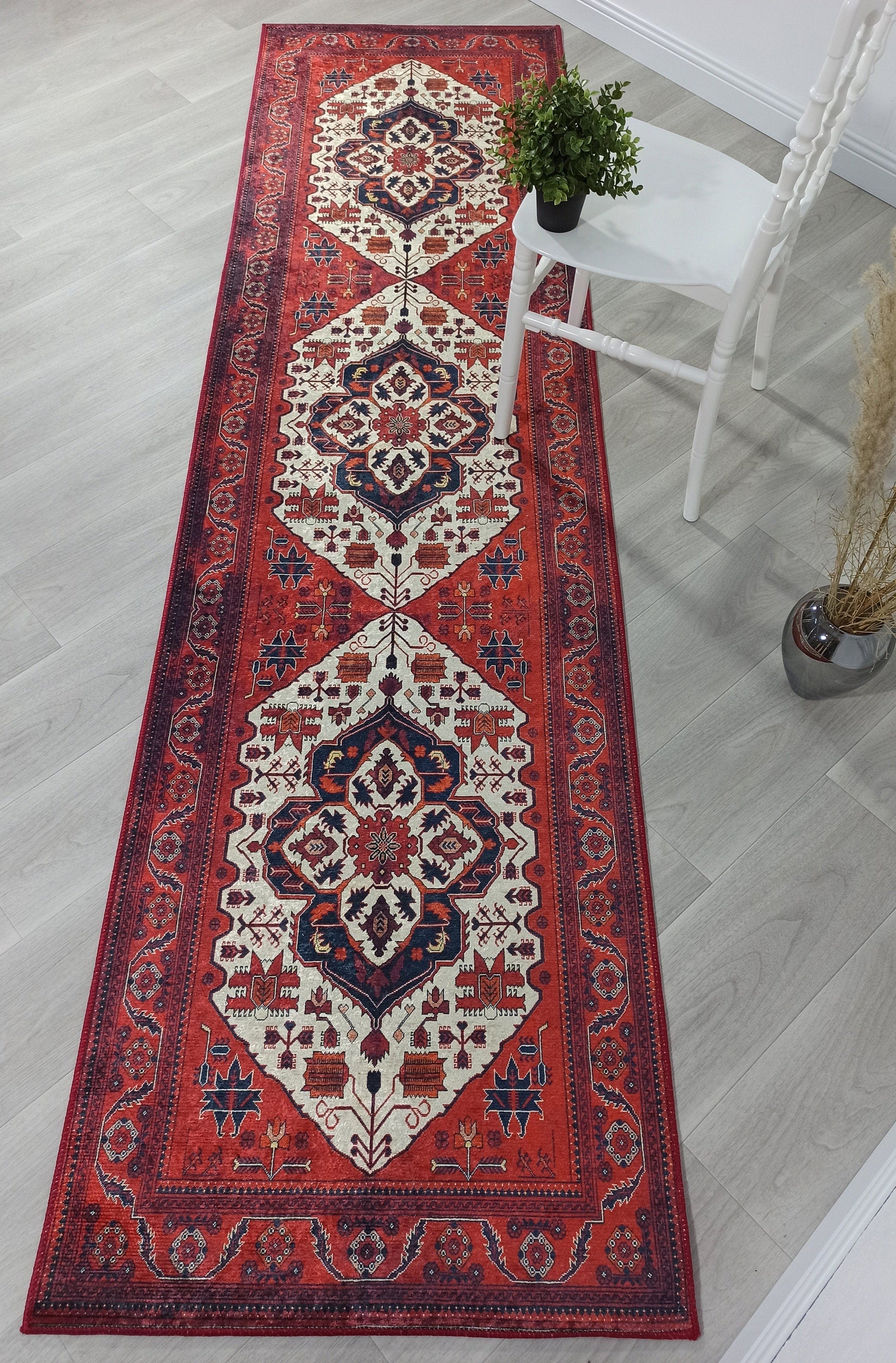 Eyma Rug Vintage Red Bokhara Rug