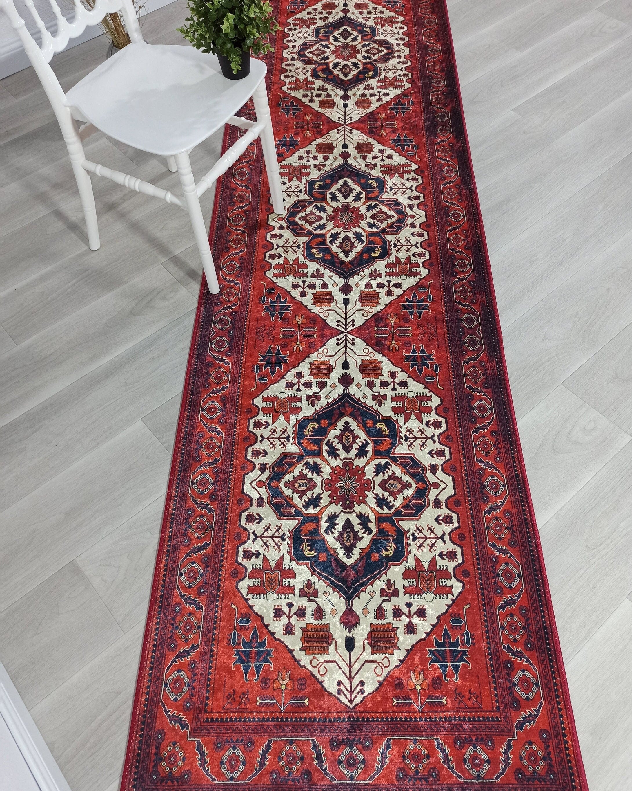 Eyma Rug Vintage Red Bokhara Rug