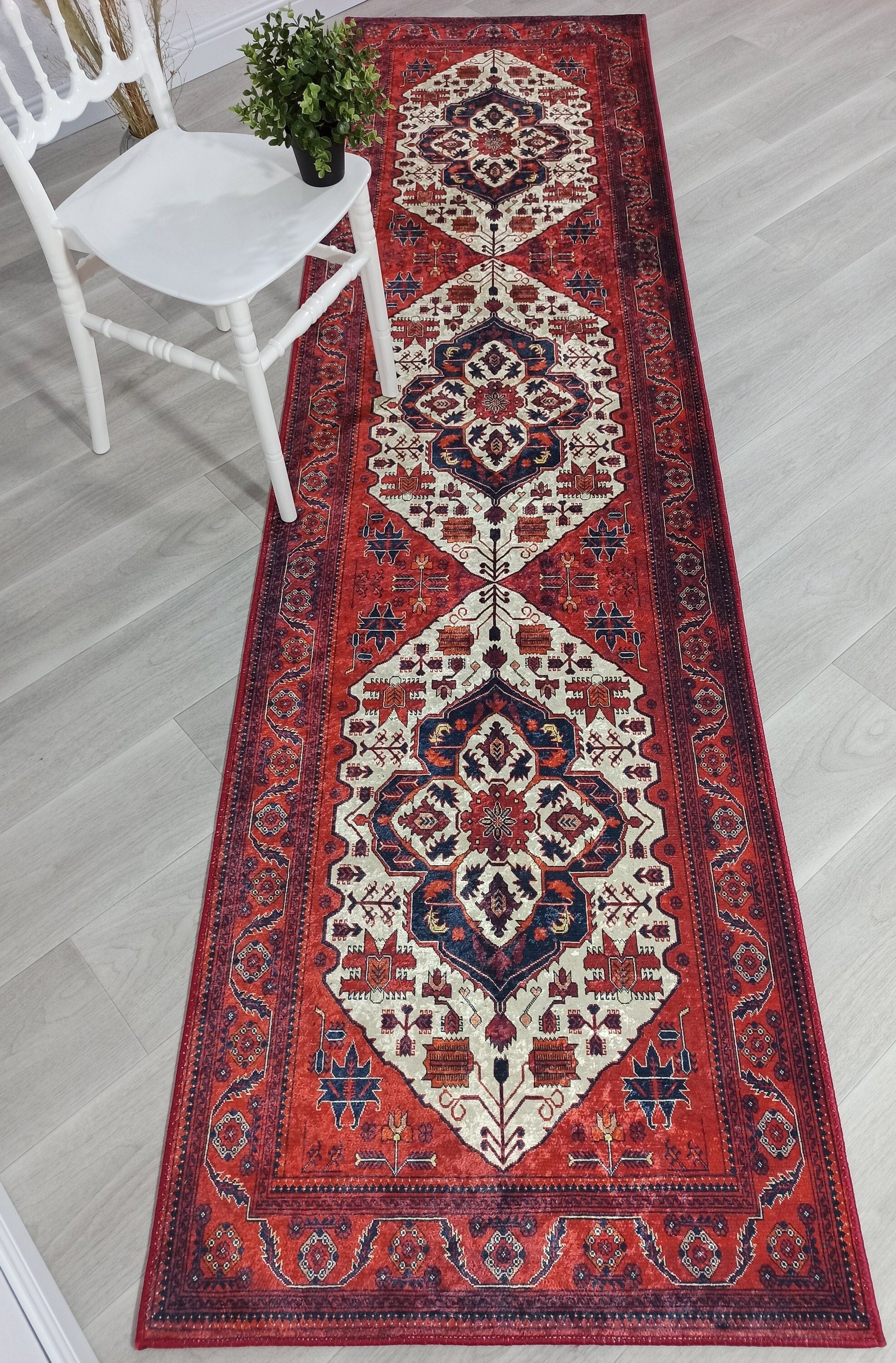 Eyma Rug Vintage Red Bokhara Rug