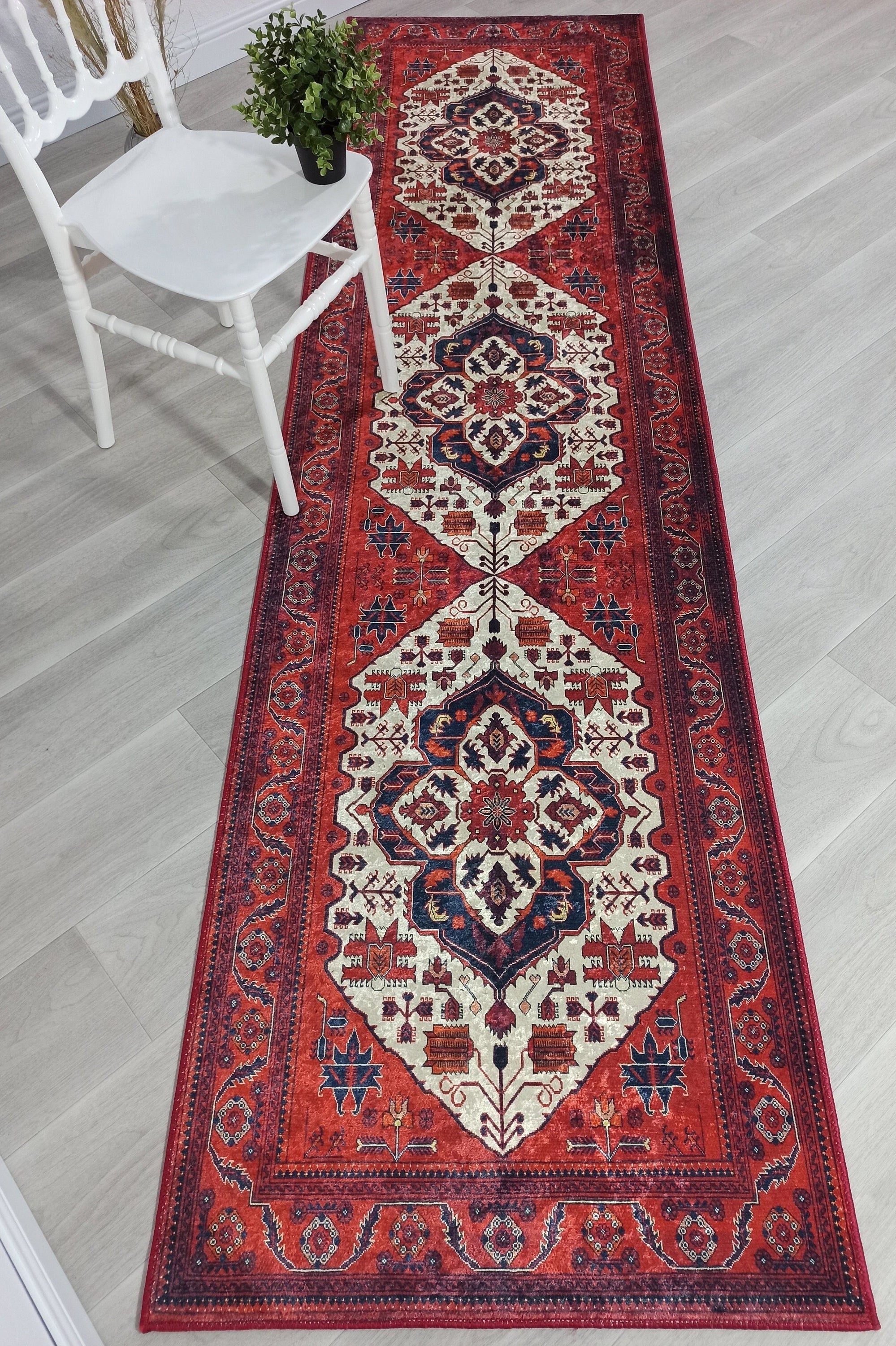 Eyma Rug Vintage Red Bokhara Rug