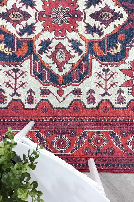 Eyma Rug Vintage Red Bokhara Rug