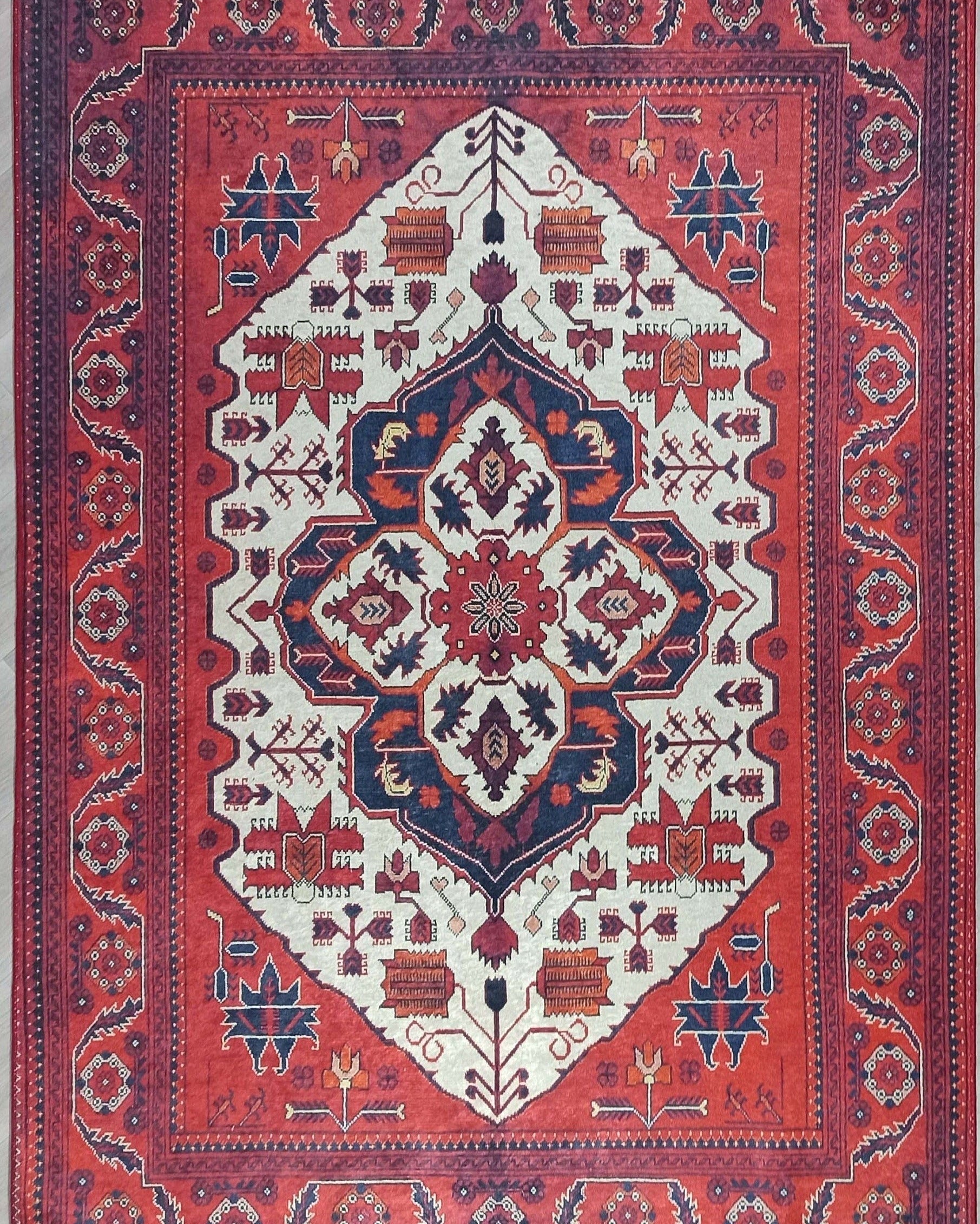 Eyma Rug Vintage Red Bokhara Rug