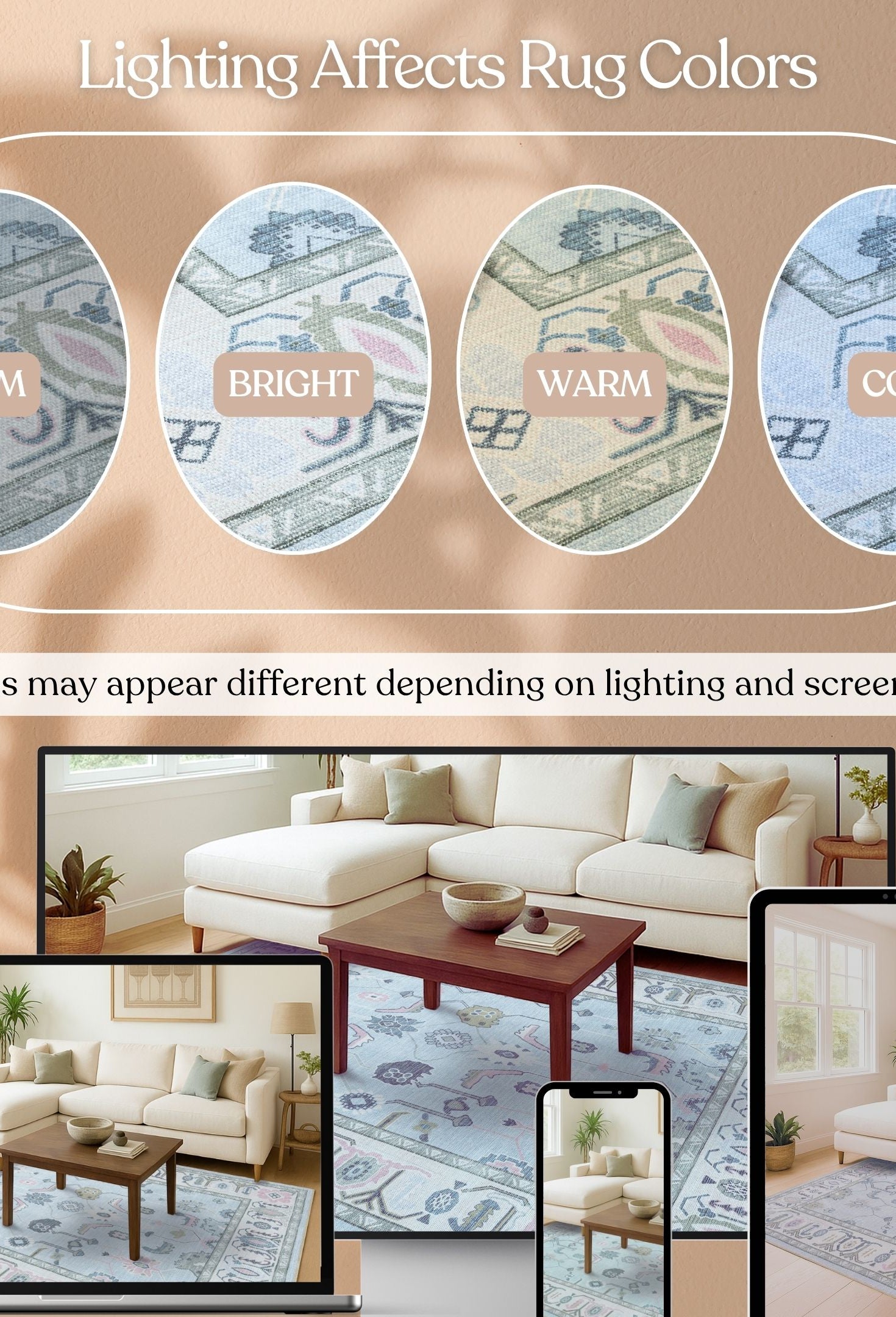 Corinne Pastel Blue Cream Modern Oushak Rug