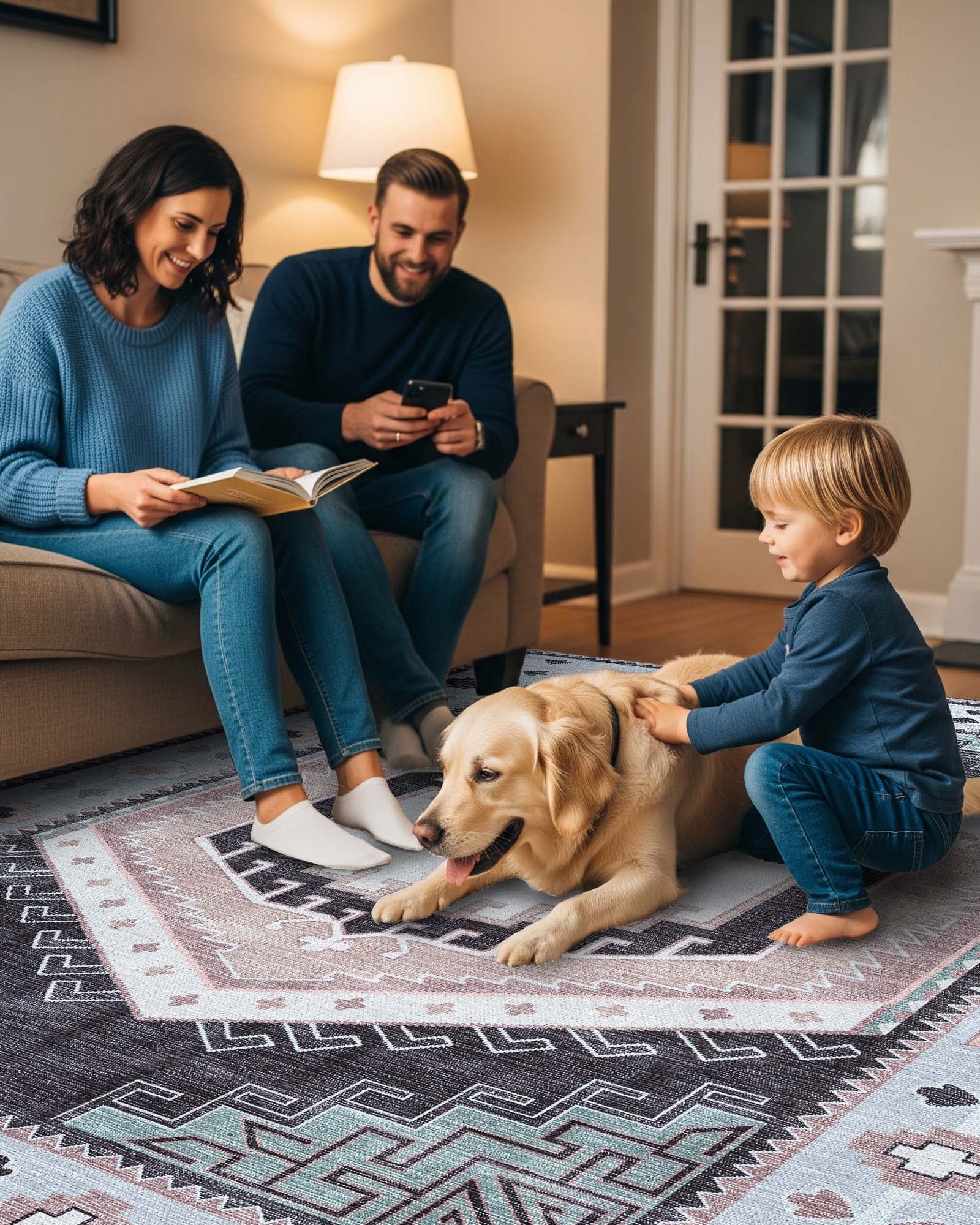 Odilia Black Gray Modern Turkish Rug