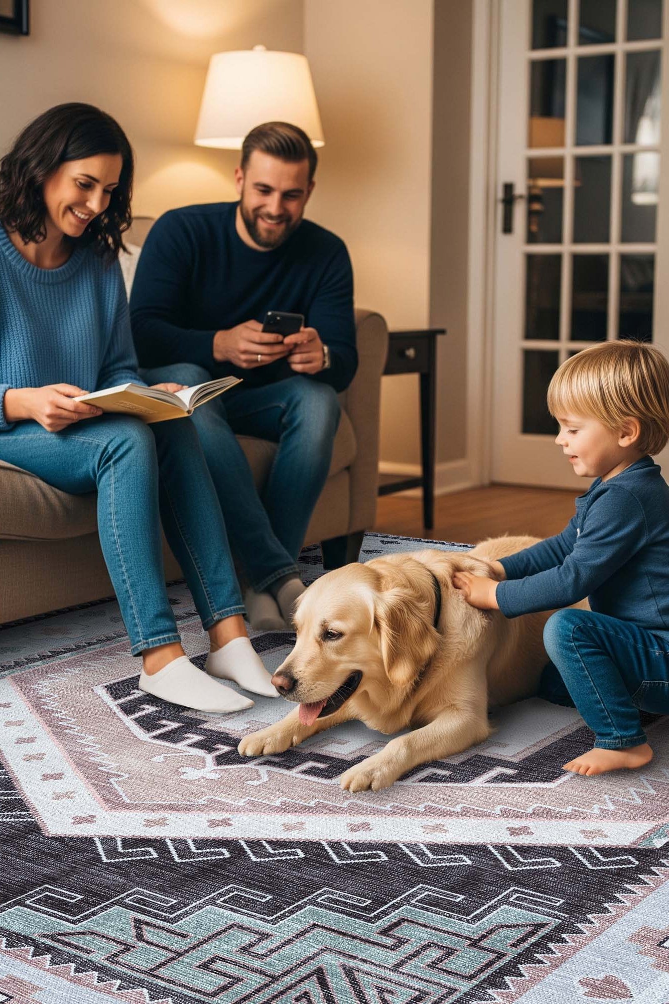 Odilia Black Gray Modern Turkish Rug