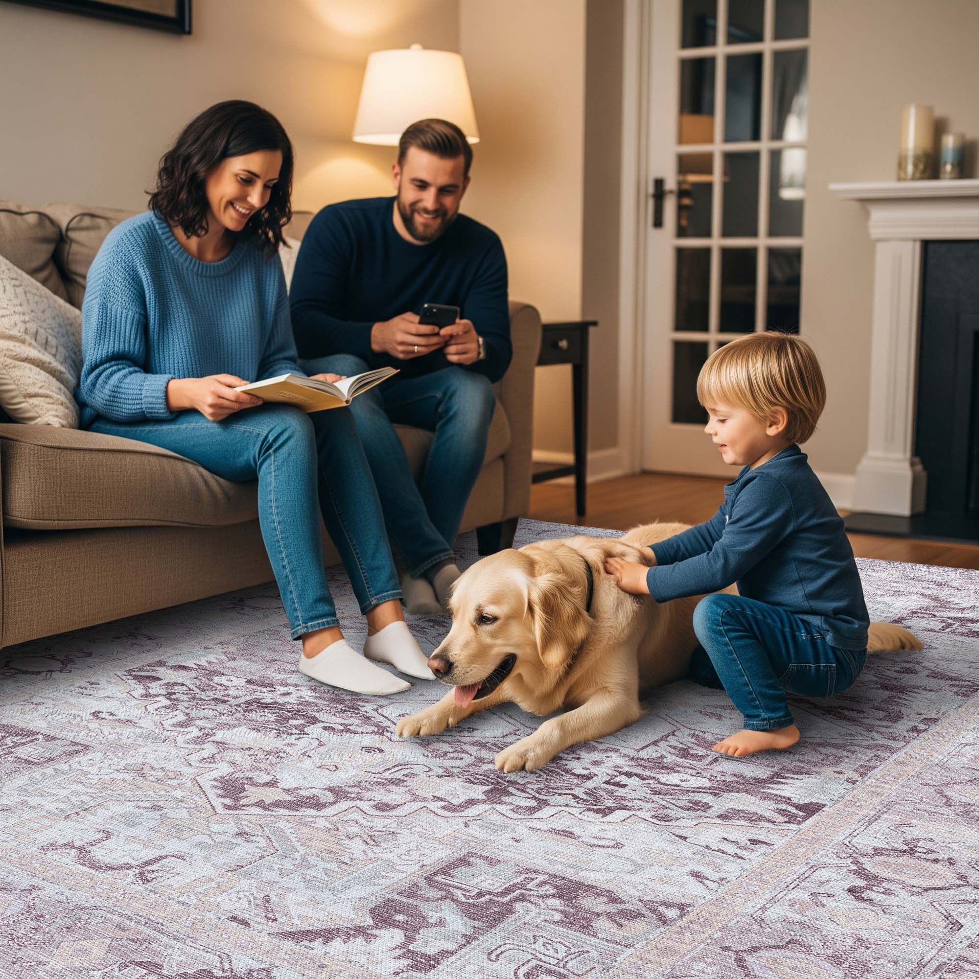 Munya Natural Pastel Modern Persian Rug