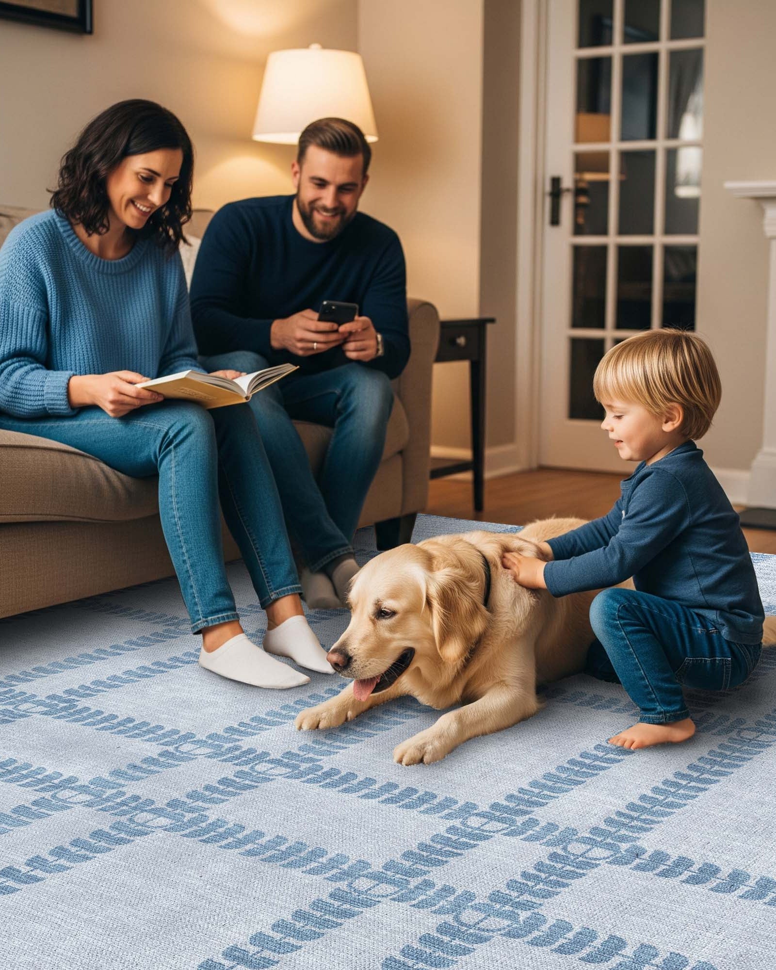 Amani Gray Blue Oushak Rug