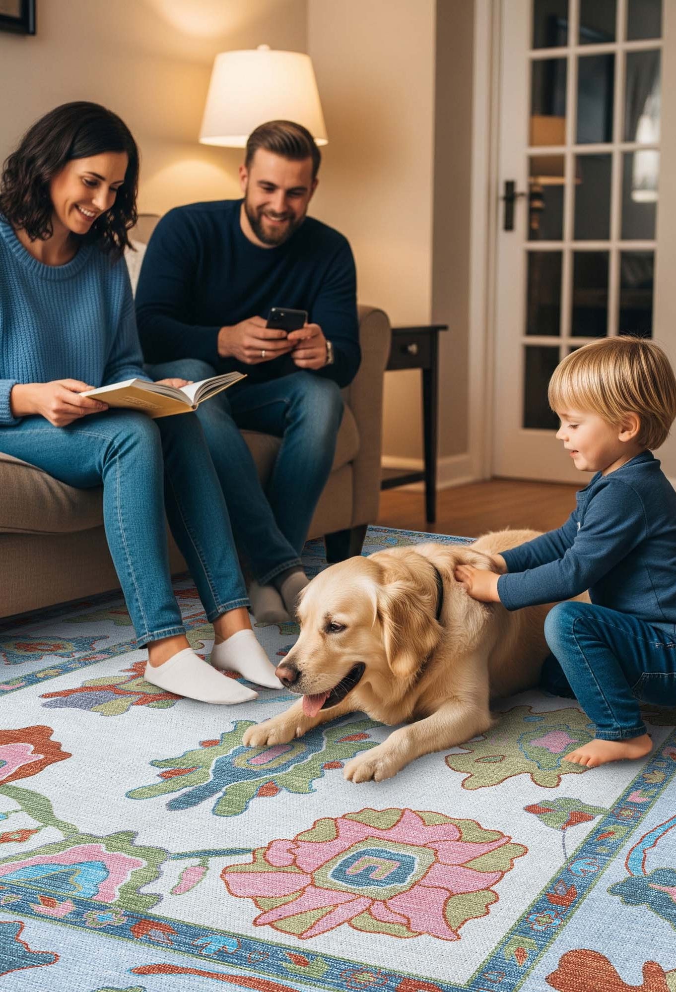 Sayyida Colorful Floral Pastel Modern Oushak Rug