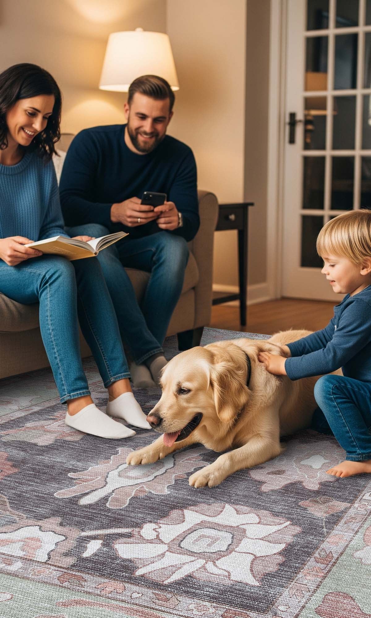 Rajiya Earth Tones Floral Modern Oushak Rug