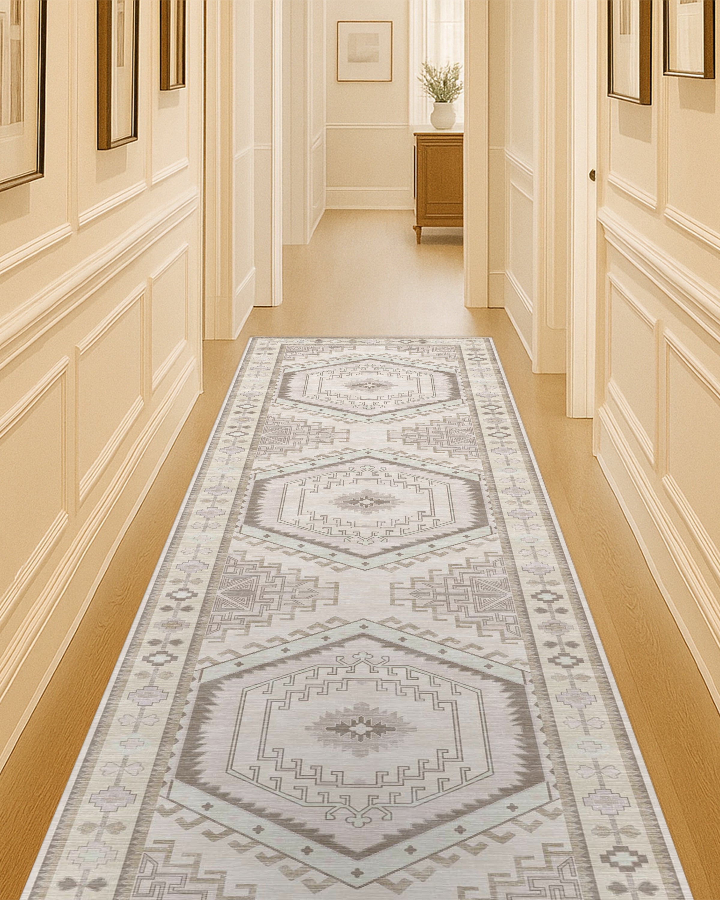 Raven Brown Cream Modern Turkish Rug