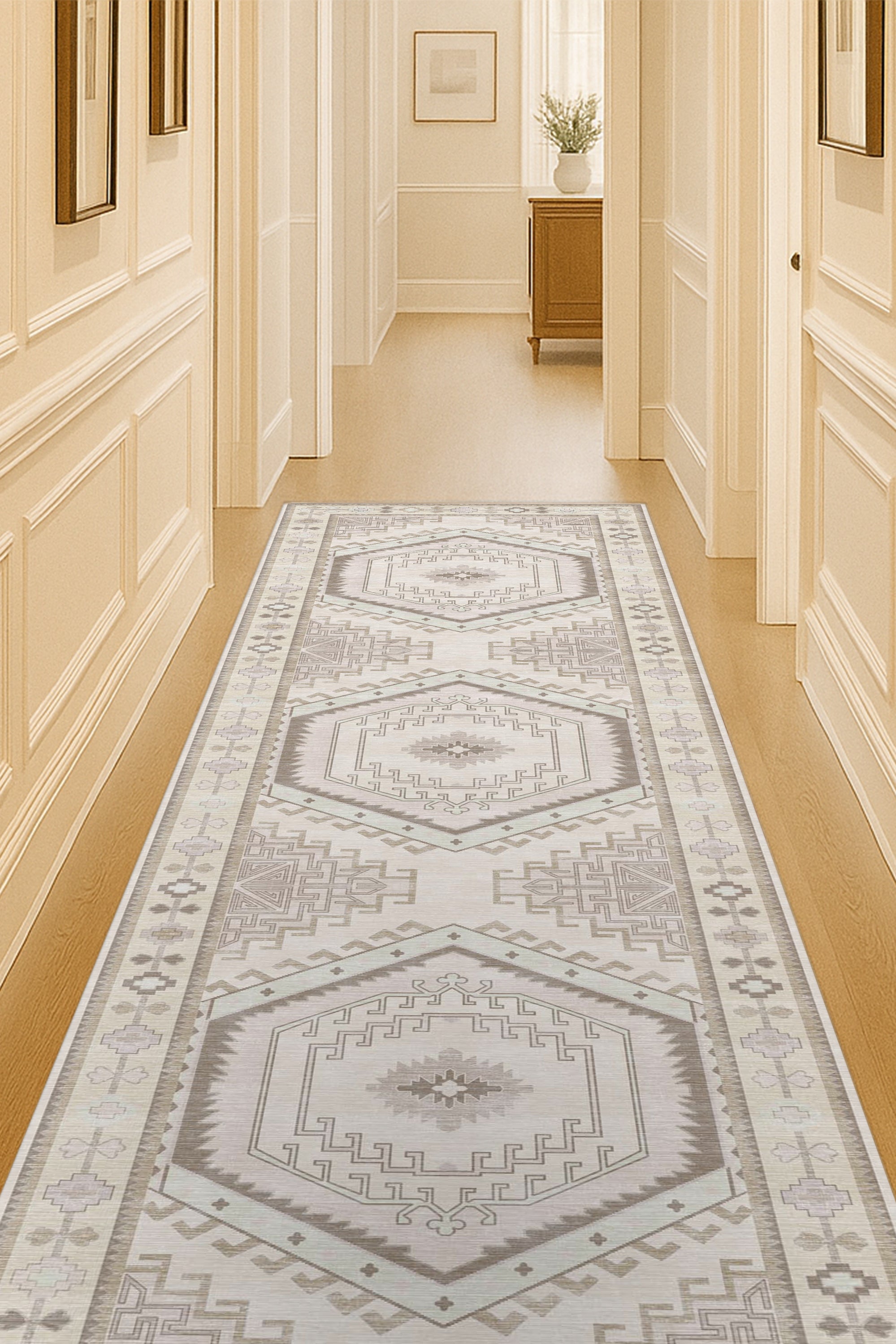 Raven Brown Cream Modern Turkish Rug