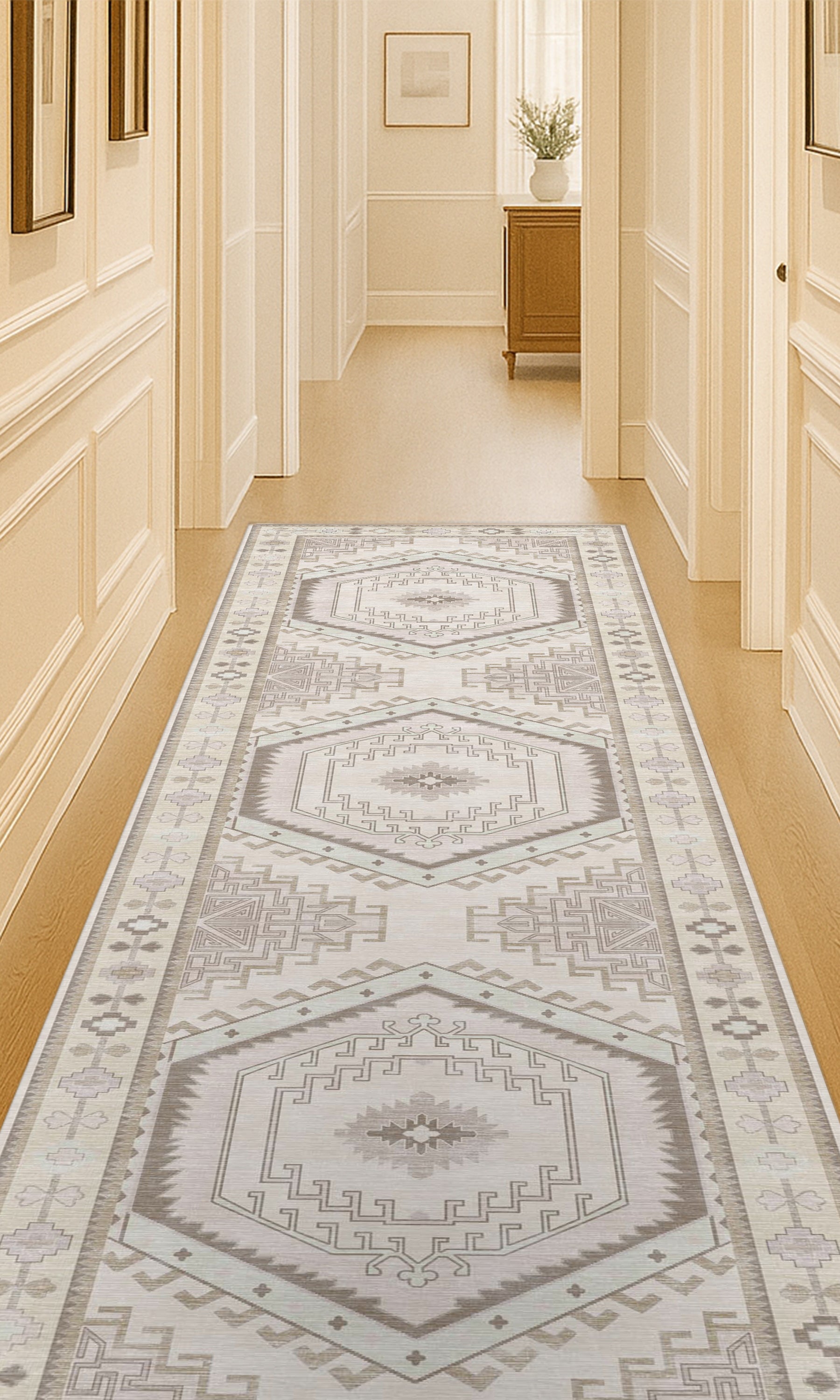 Raven Brown Cream Modern Turkish Rug