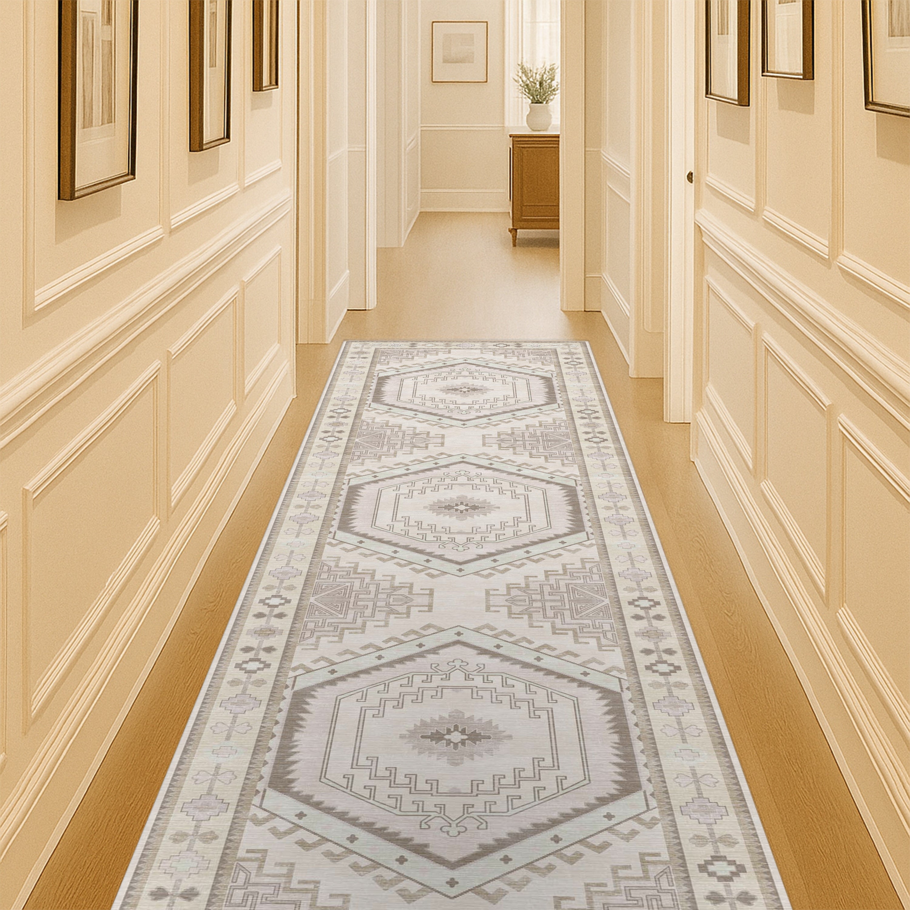 Raven Brown Cream Modern Turkish Rug