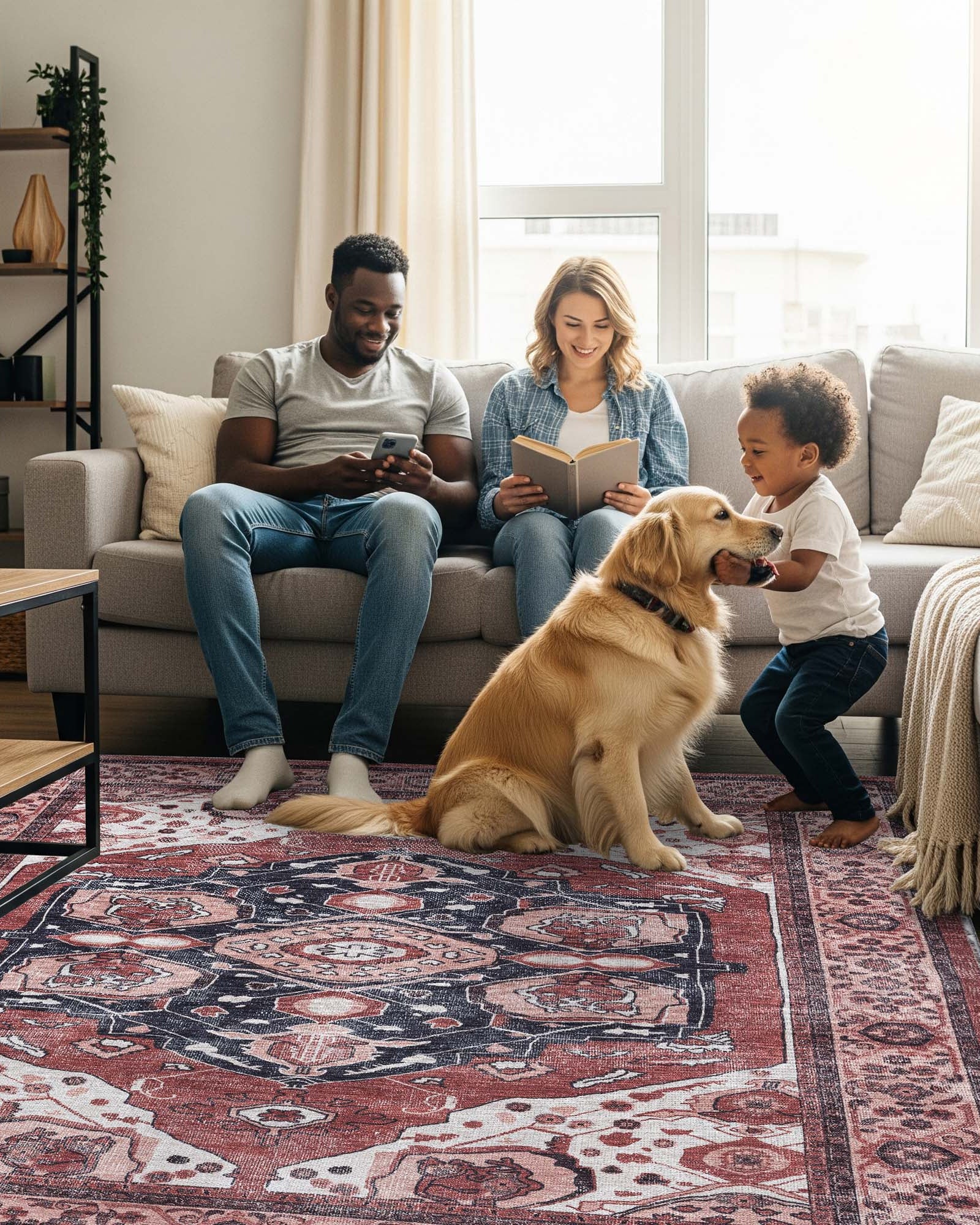 Melanie Orange Brown Persian Vintage Rug