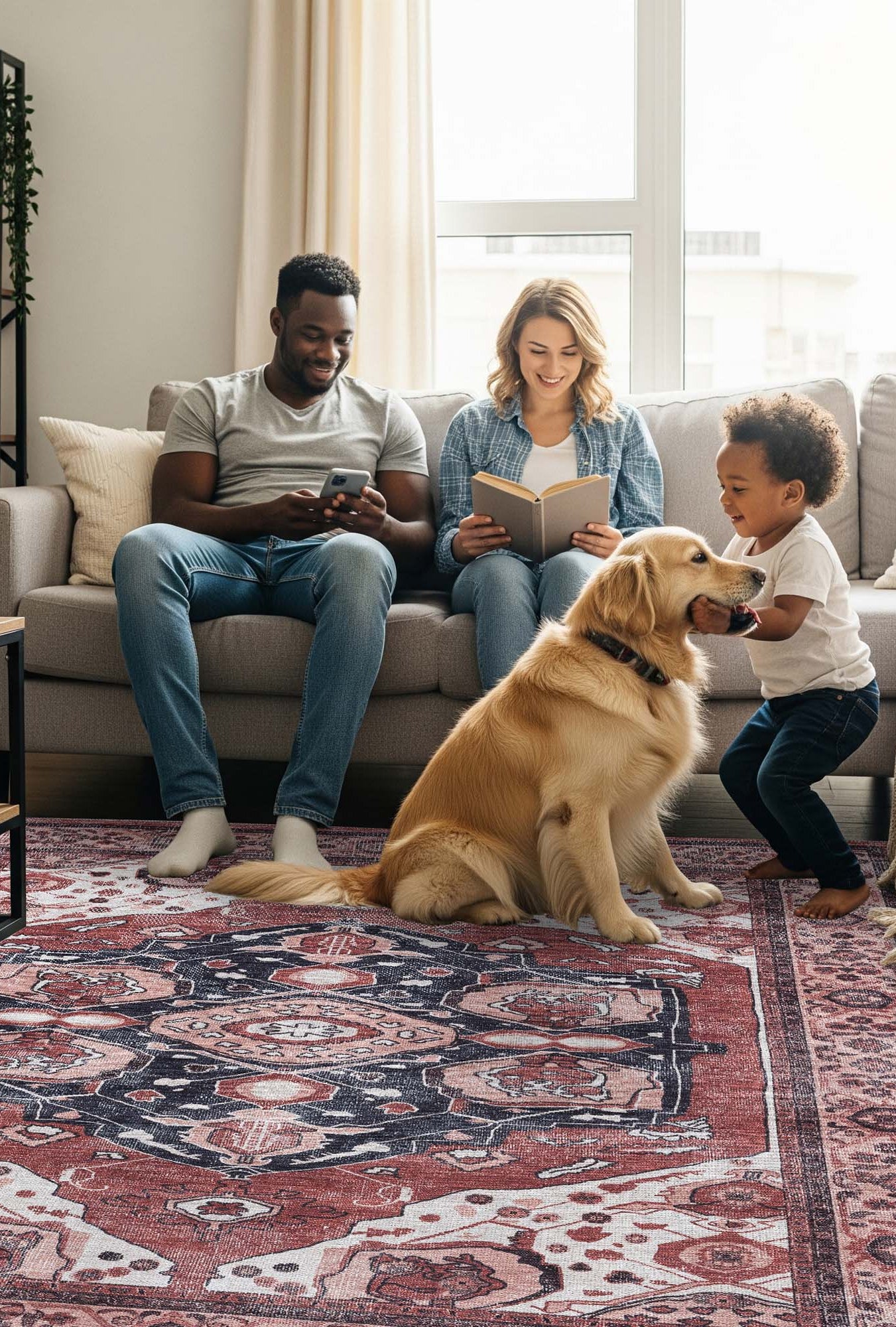 Melanie Orange Brown Persian Vintage Rug