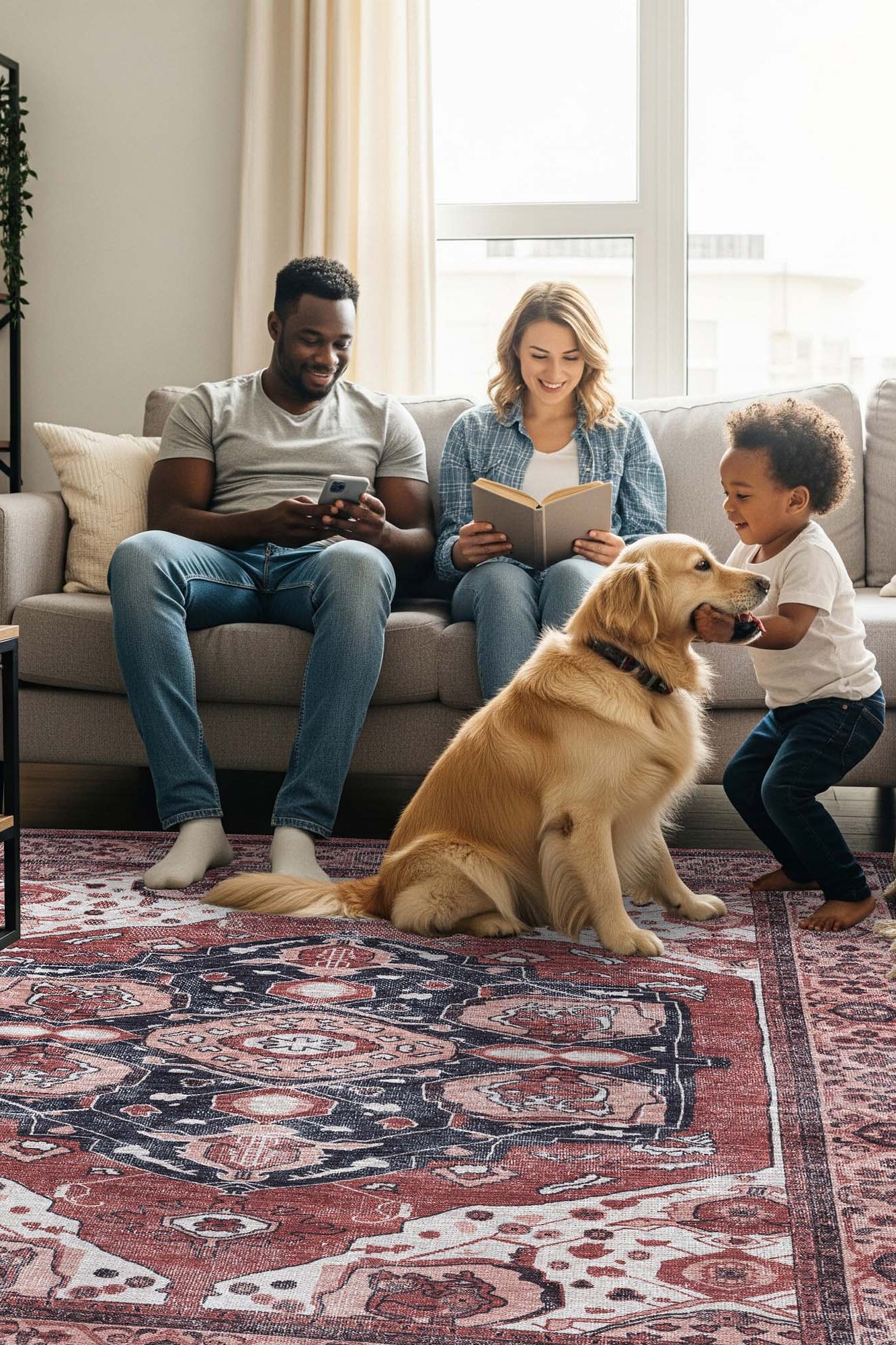 Melanie Orange Brown Persian Vintage Rug