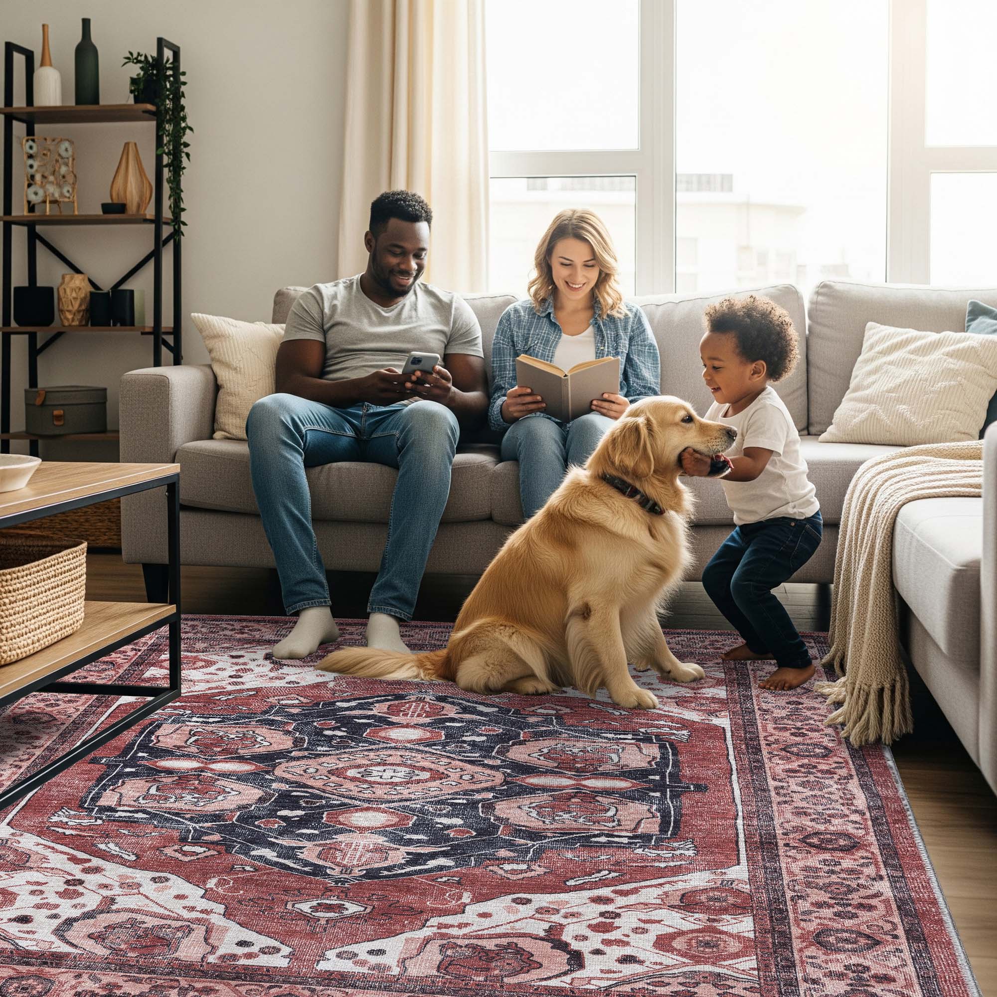 Melanie Orange Brown Persian Vintage Rug