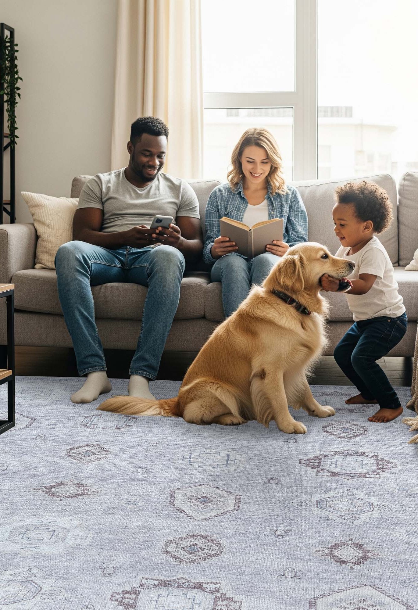 Amery Beige Pale Blush Brown Antique Oushak Rug