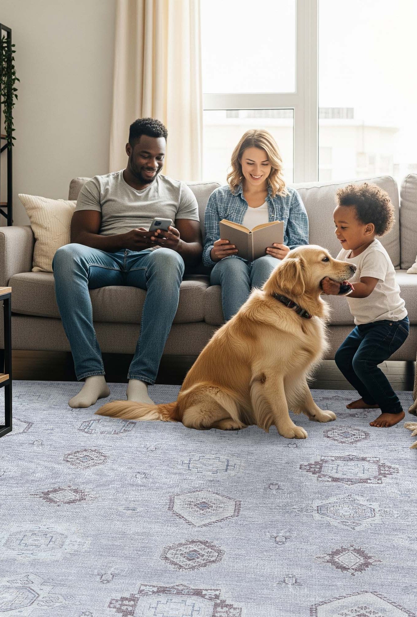 Amery Beige Pale Blush Brown Antique Oushak Rug