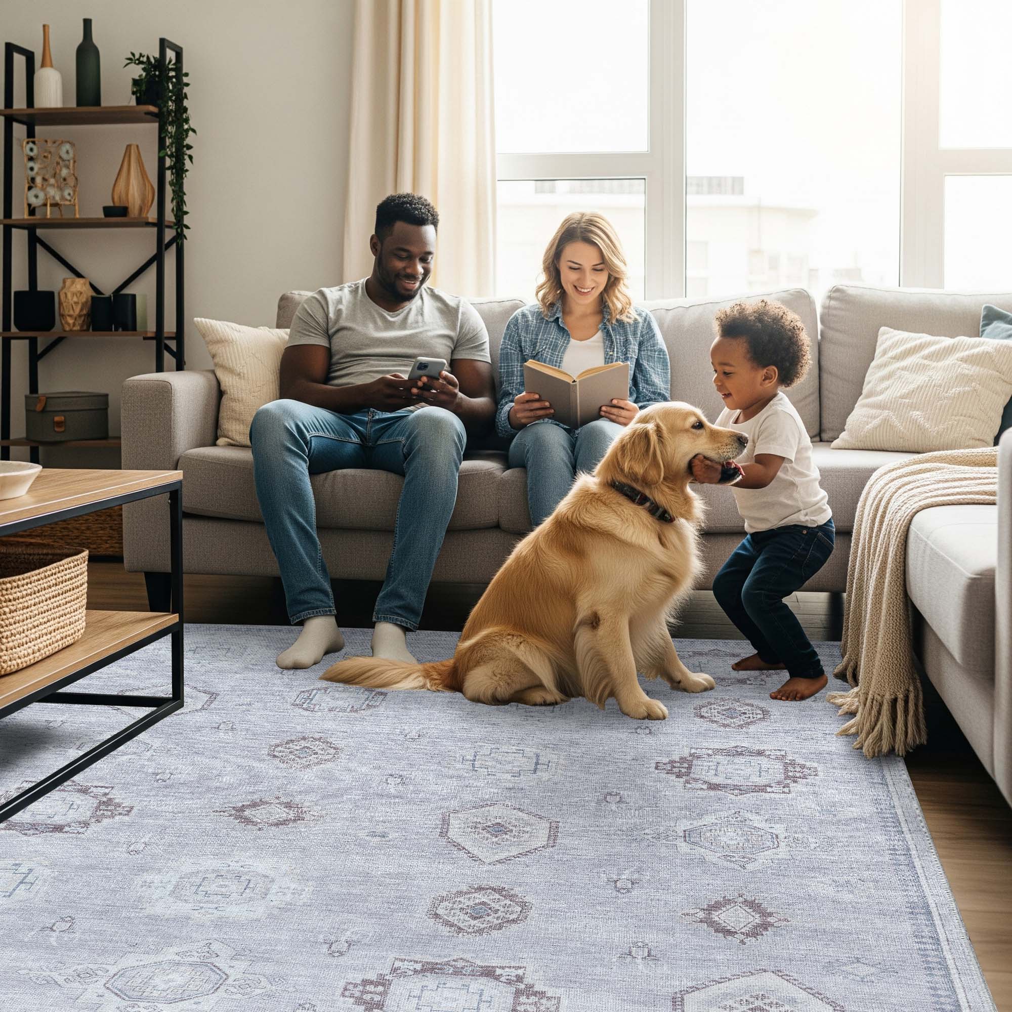 Amery Beige Pale Blush Brown Antique Oushak Rug