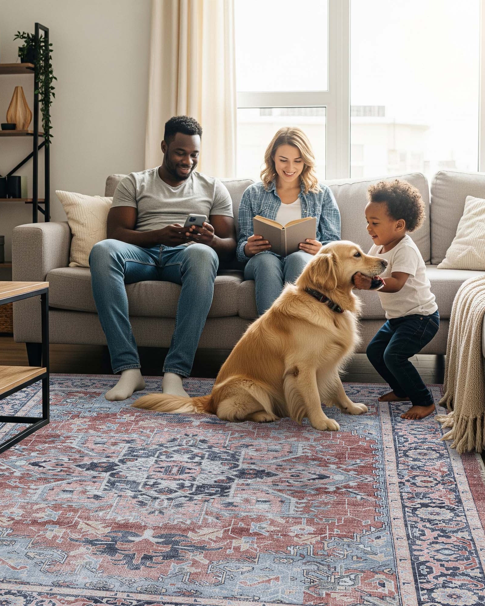 Esme Earth Tone Brown Heriz Persian Rug