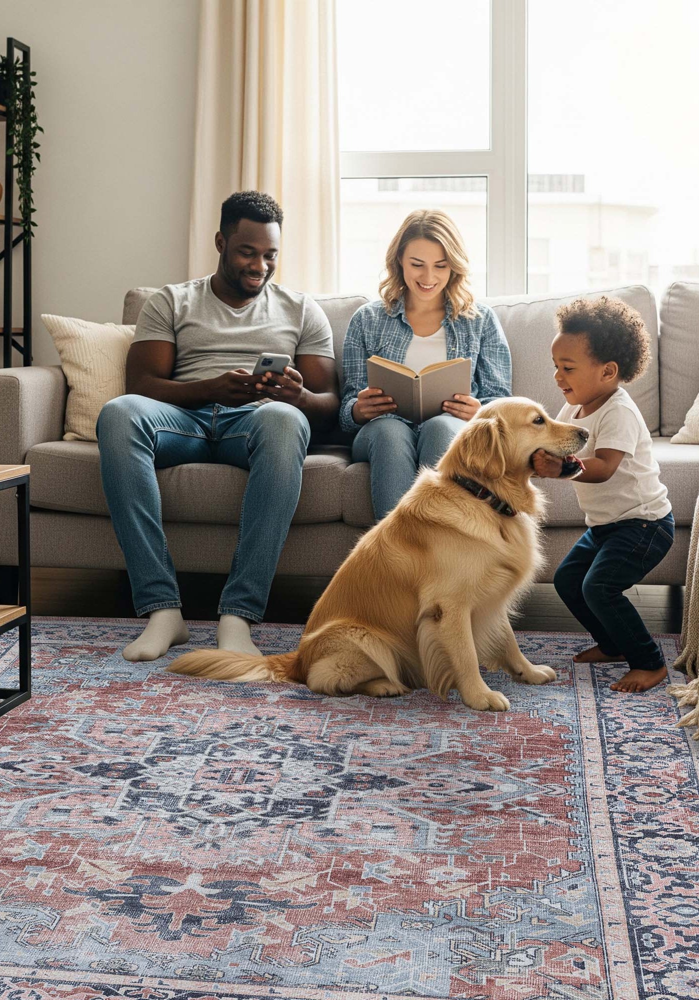 Esme Earth Tone Brown Heriz Persian Rug