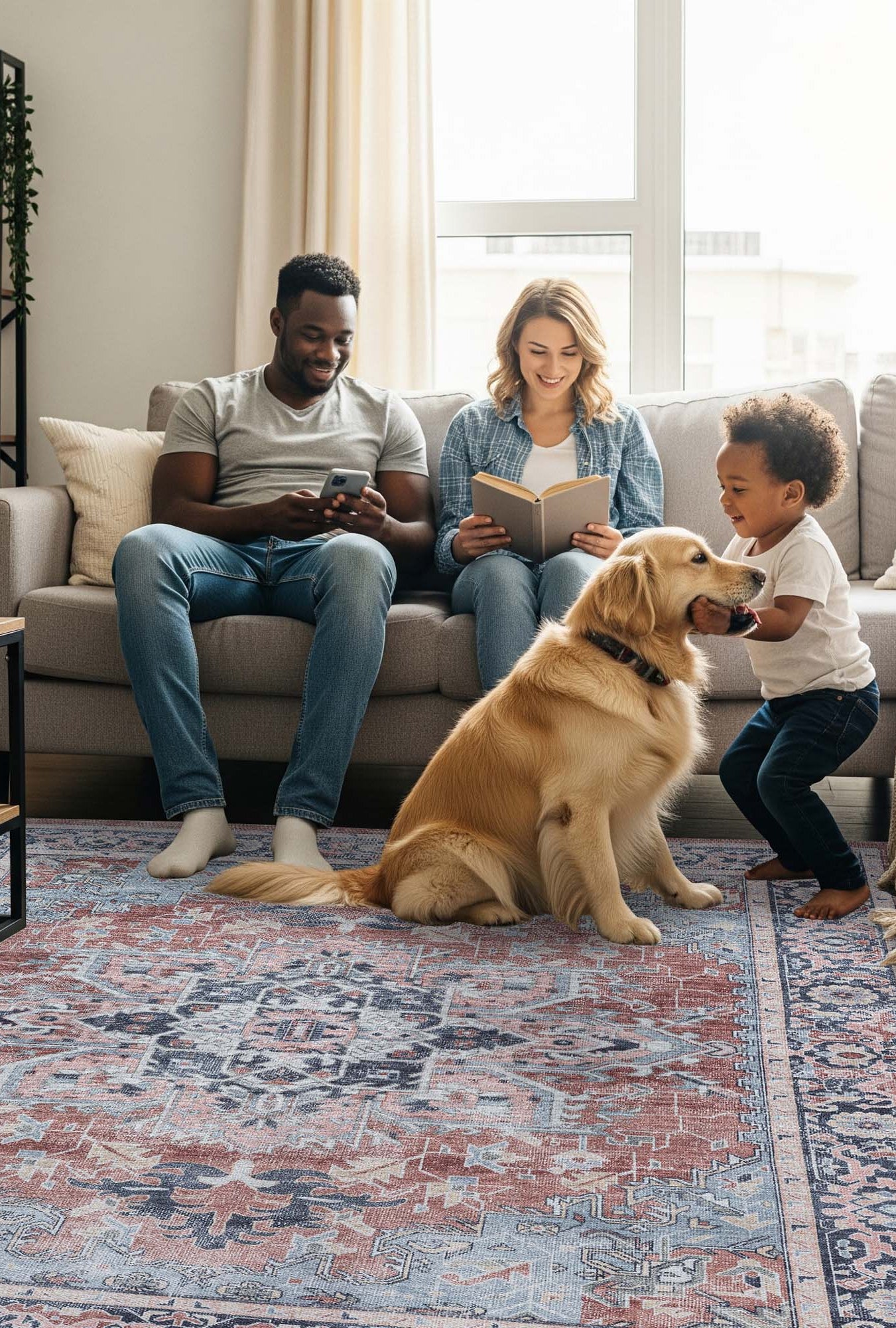 Esme Earth Tone Brown Heriz Persian Rug