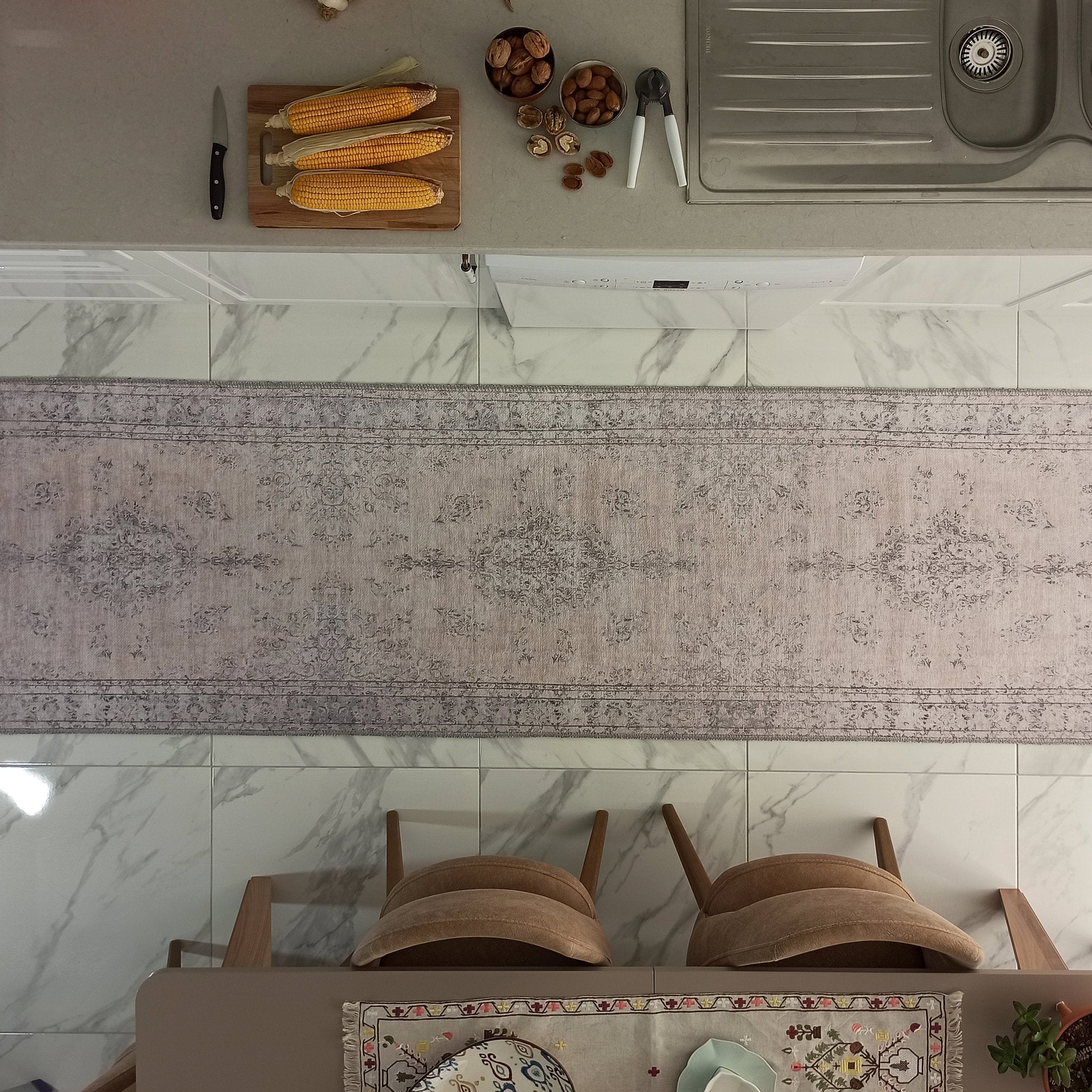 Fara Rug Turkish Neutral Faded Ivory Rug