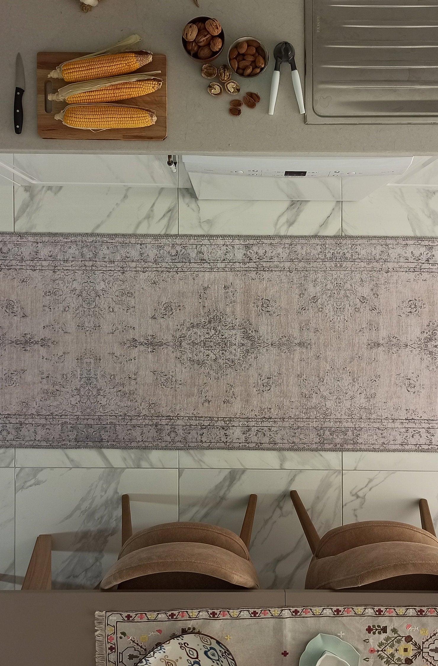 Fara Rug Turkish Neutral Faded Ivory Rug