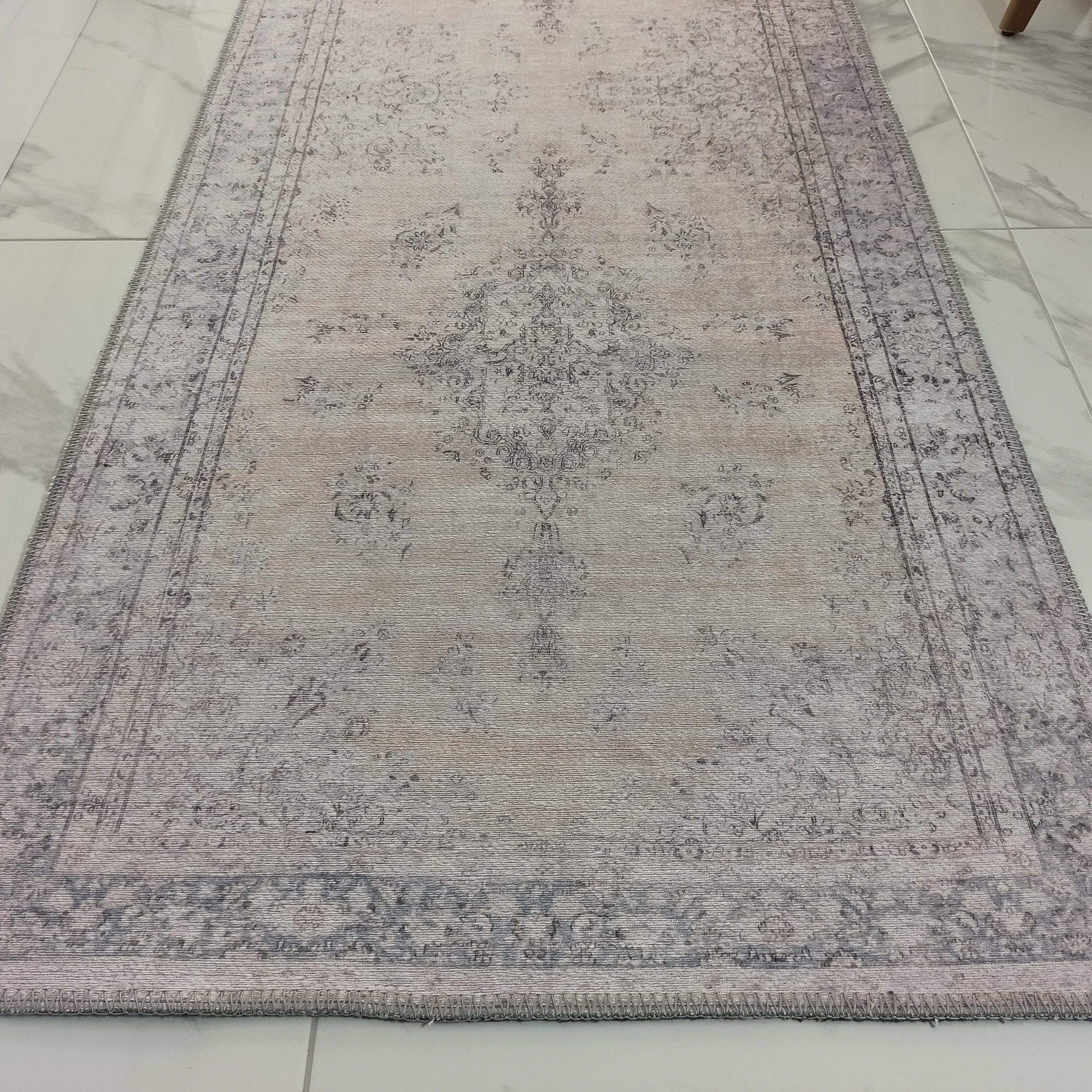 Fara Rug Turkish Neutral Faded Ivory Rug